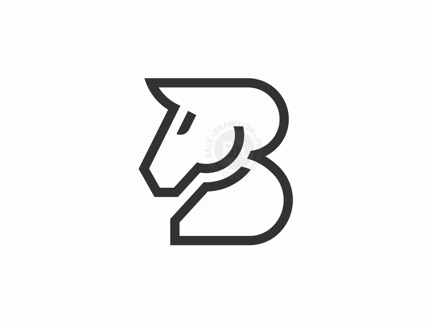 Letter B Horse Logo