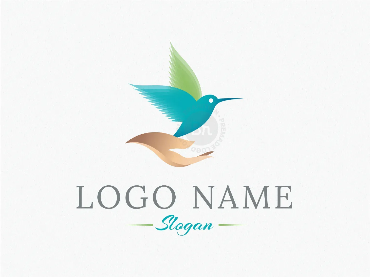 Free Hummingbird Hand Logo