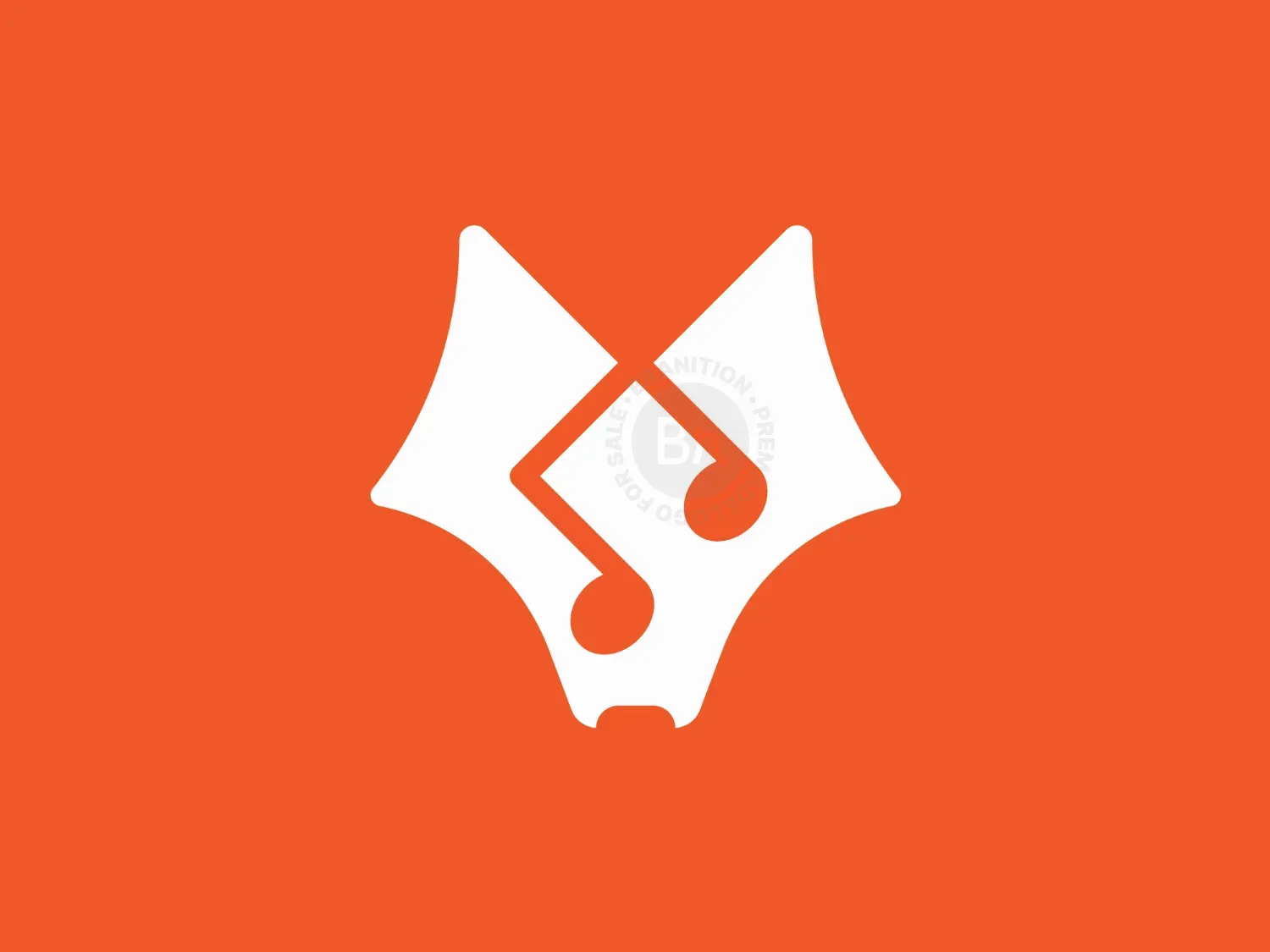 Modern Orange Music Fox Logo