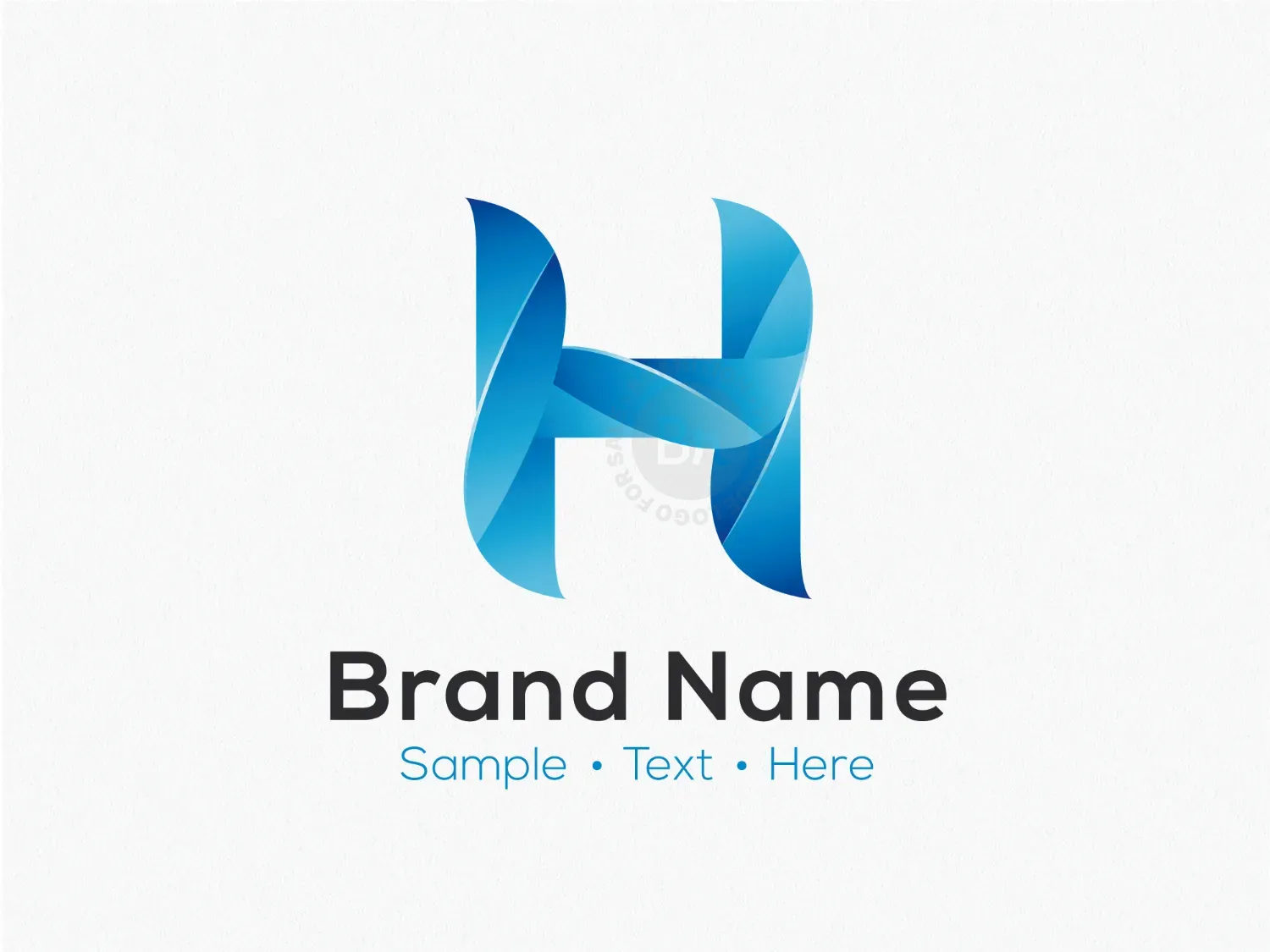 Blue Water Letter H Logo