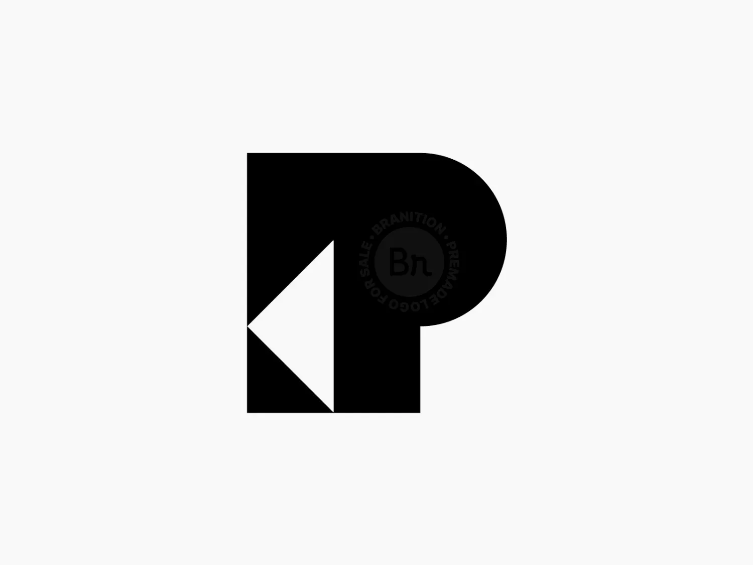 Abstract P Logo With Arrow // For Sale
