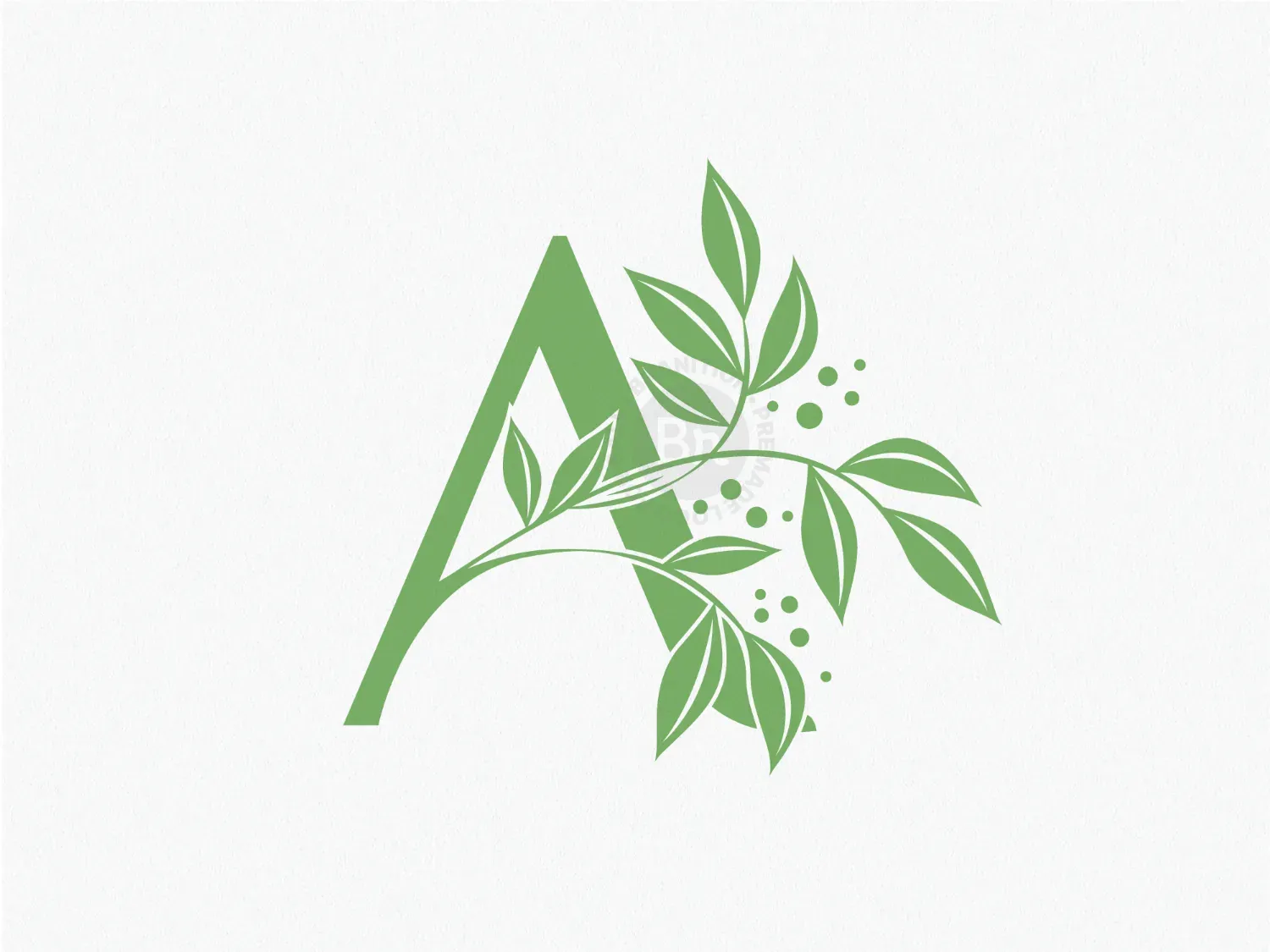 Leafy Letter A Logo