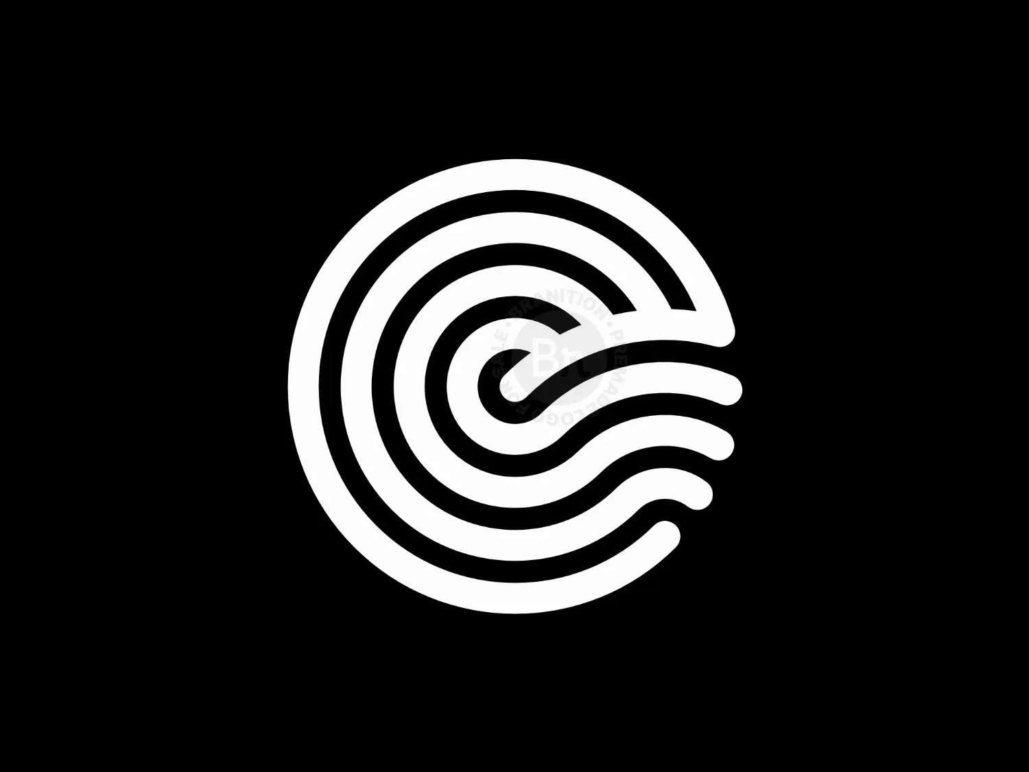 Simple Modern E Wave Logo