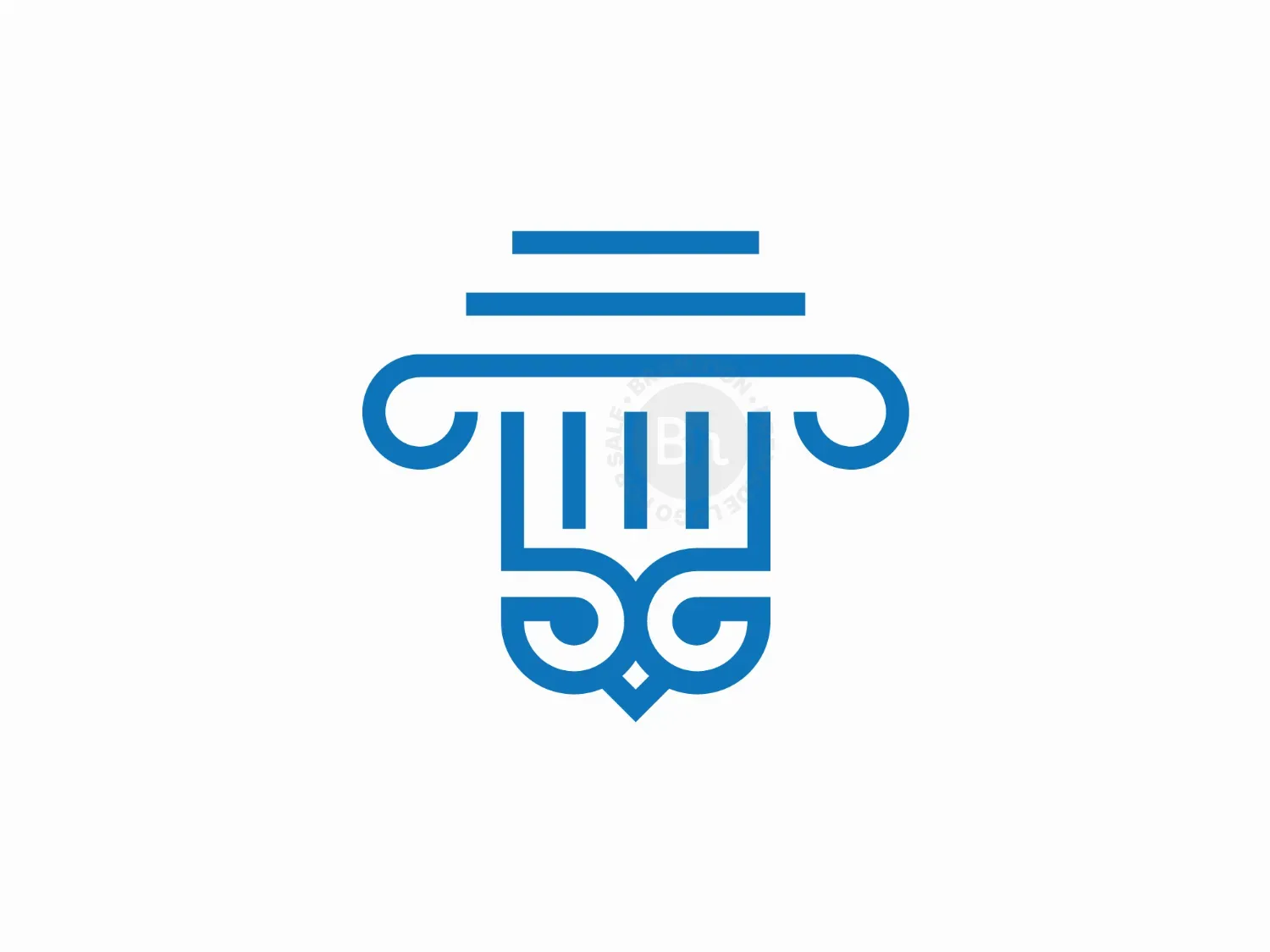 Modern Minimal Owl Column Logo