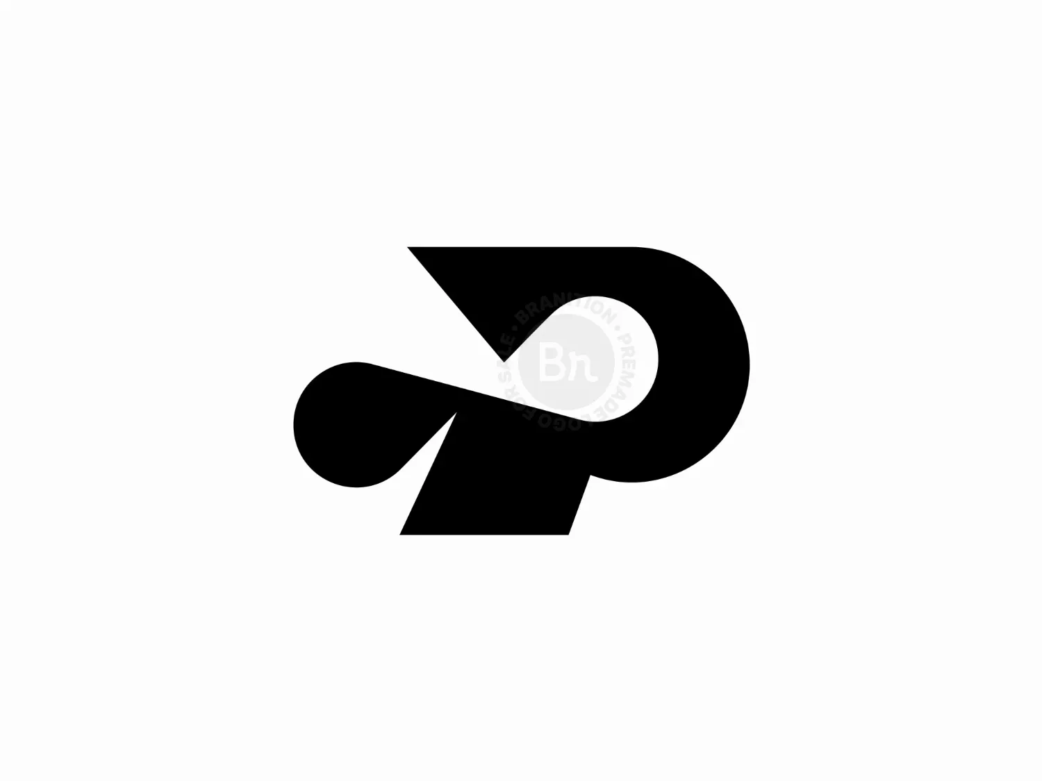 Simple P Letter Infinity Symbol Logo