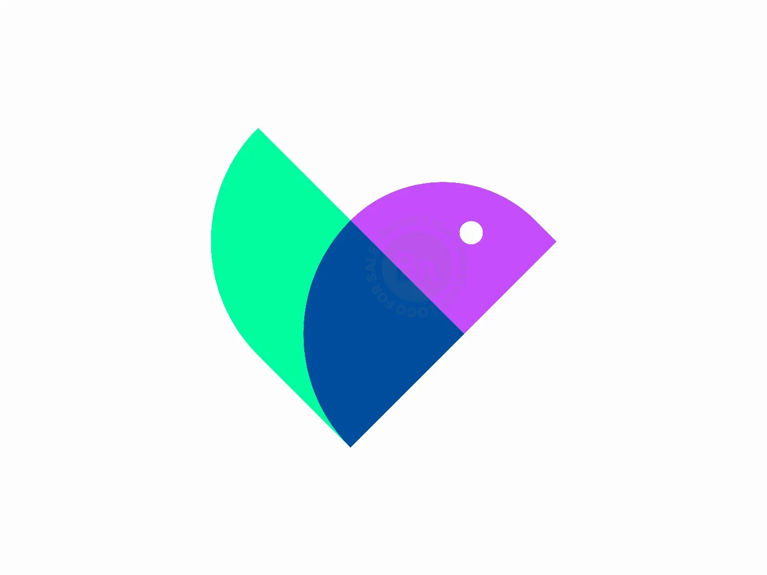 Love Bird Logo, Colorful Minimalist Bird Icon