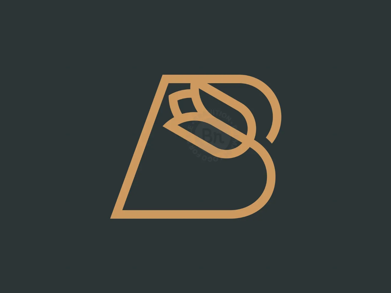Elegant Flower Letter B Logo