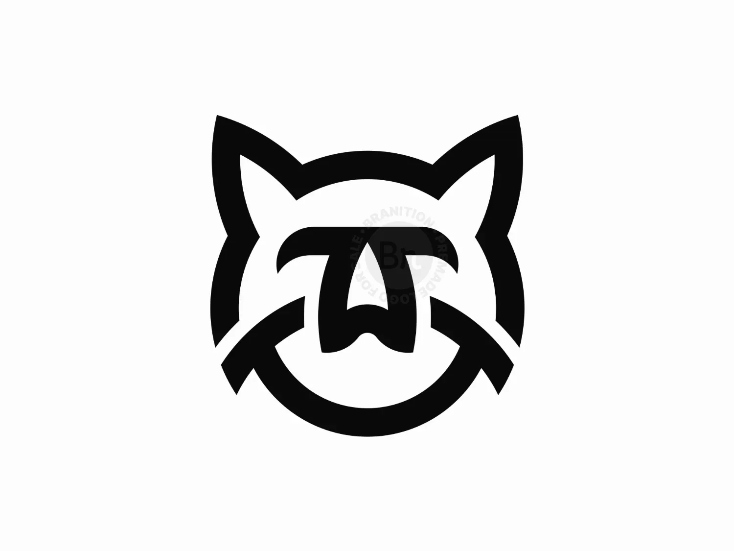 Simple Wolf Head Mark Logo