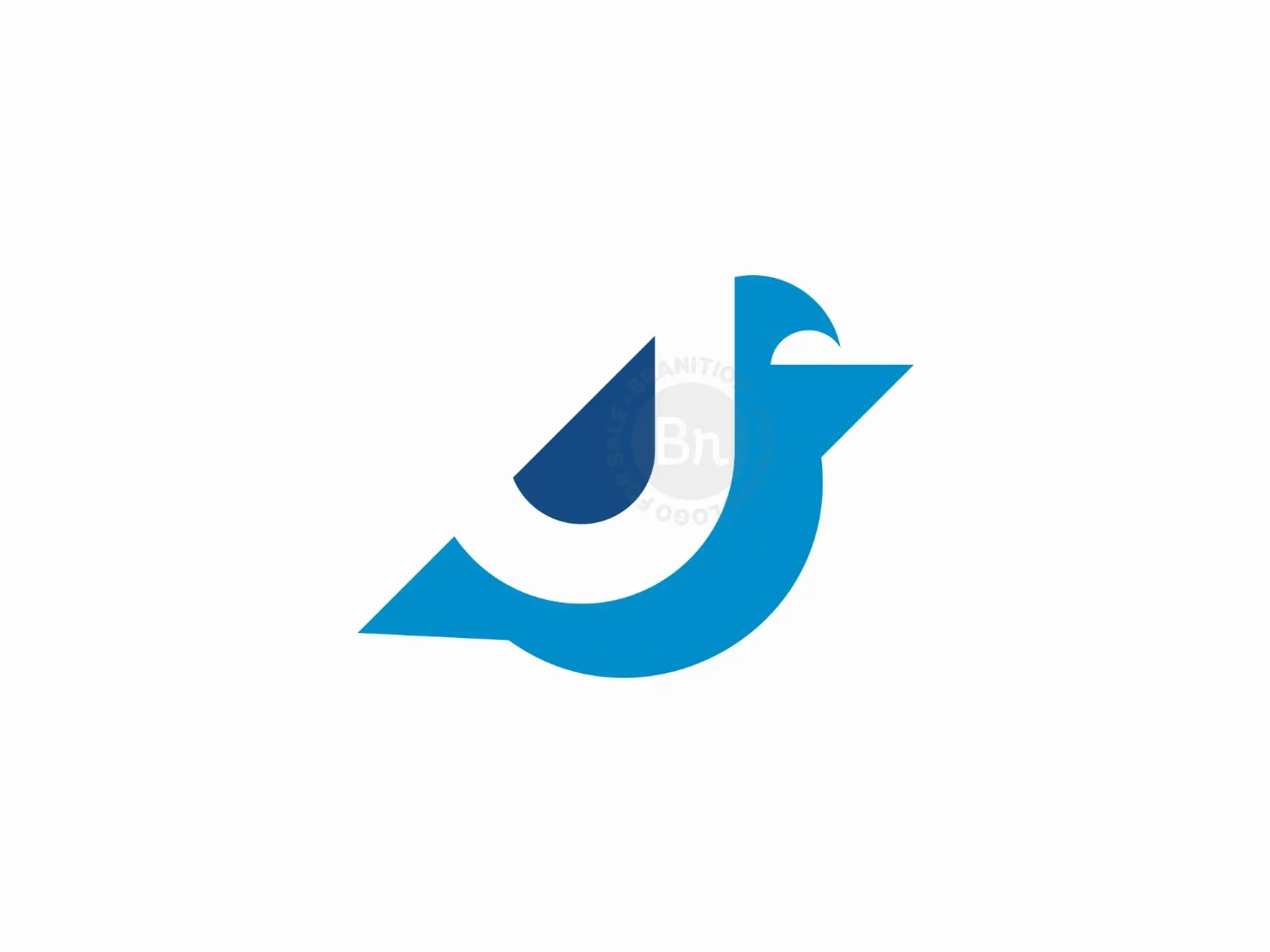 Minimalist J Letter Bird Mark Logo