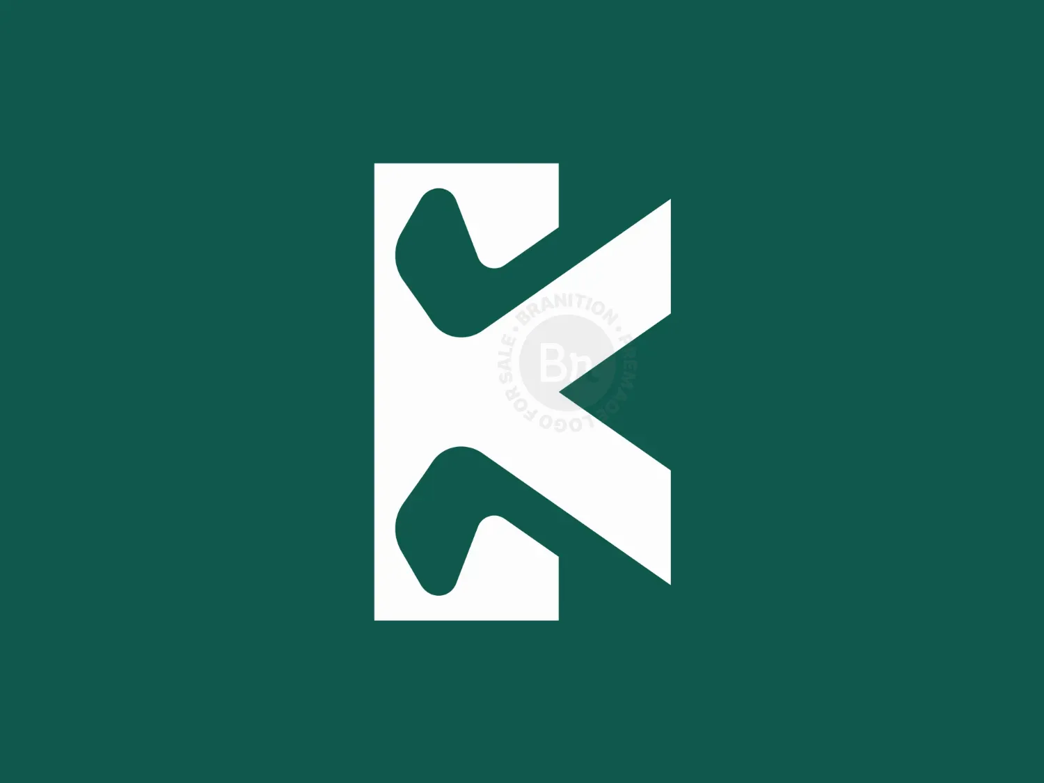 Simple K Letter Golf Mark Logo