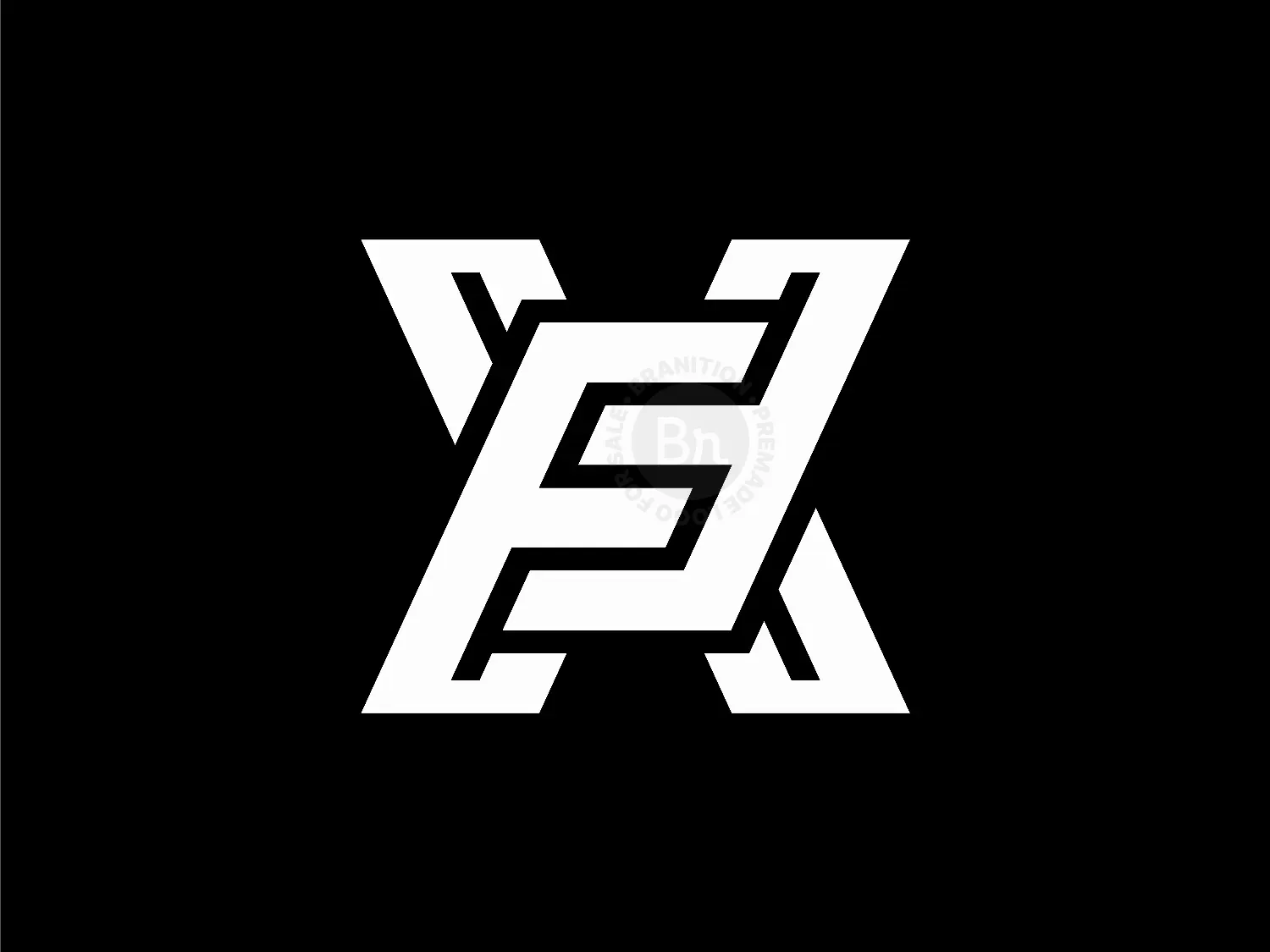 Letter XF Initial FX Geometric Line Monogram Logo