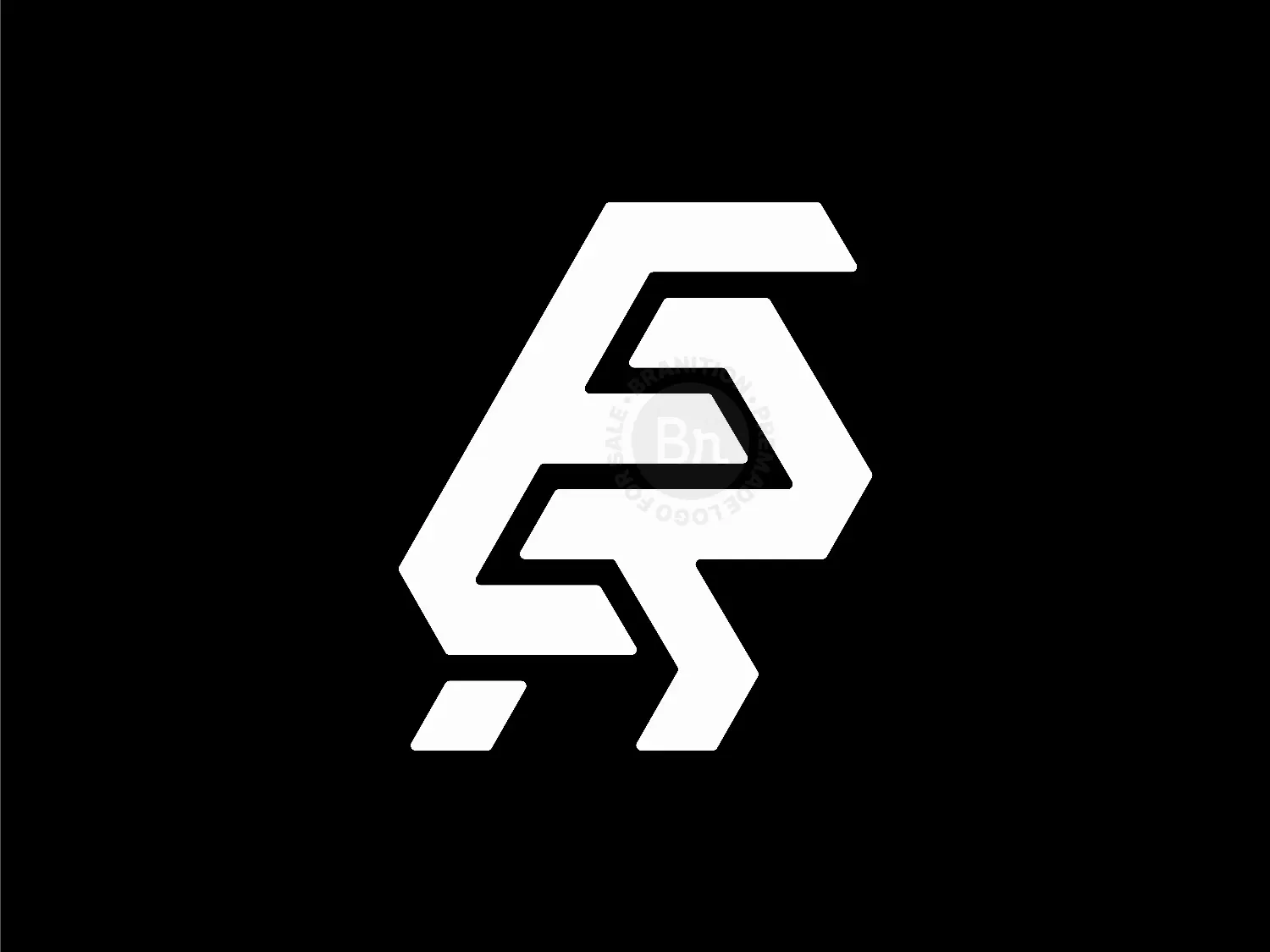 Letter ER Initial RE Isometric Line Lettermark Logo.