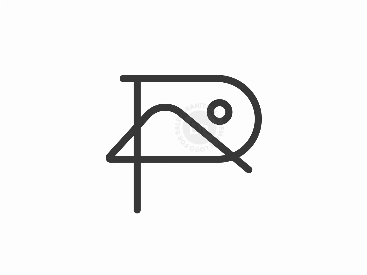 Letter P Mountain Logo