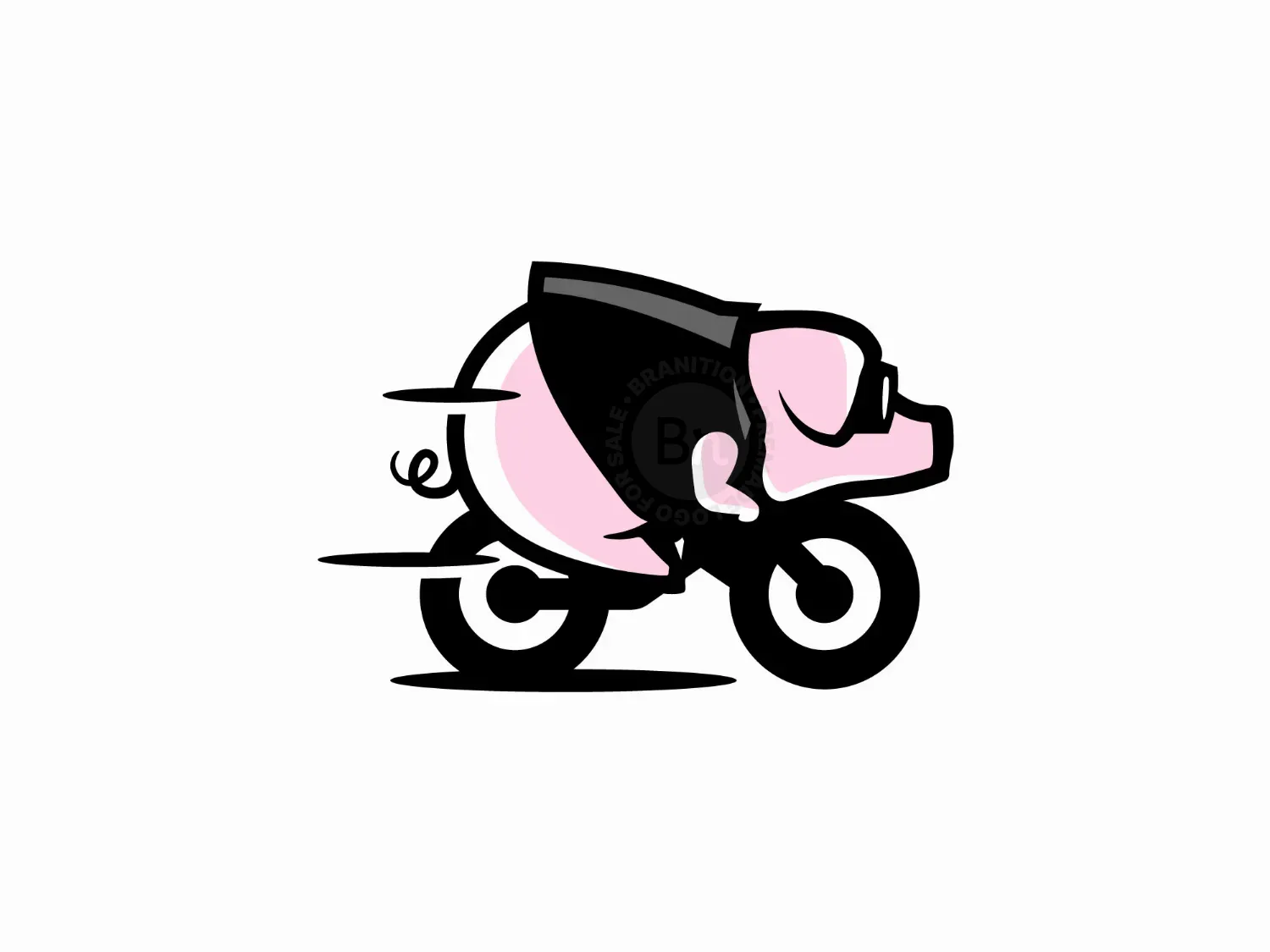 Speed Rider Pig Logo