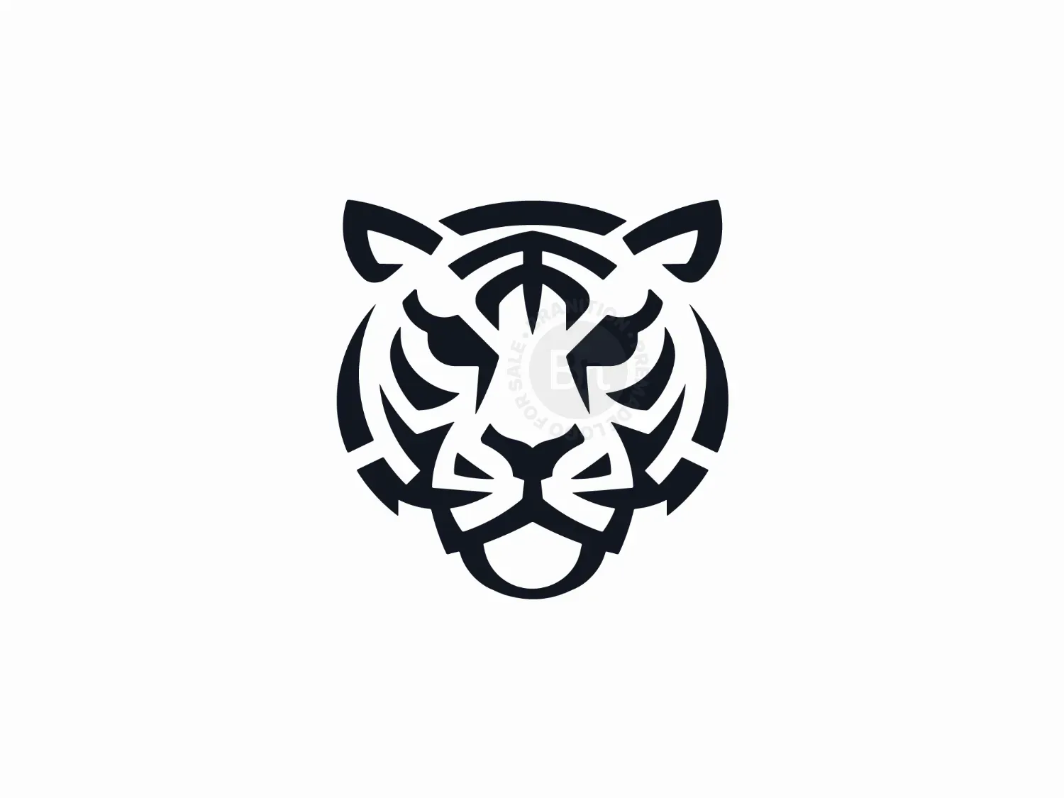 Minimalist Tiger Face Logo