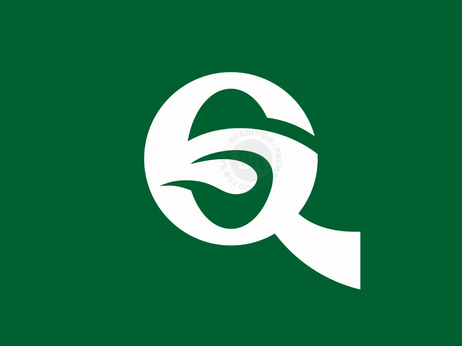 Letter Q Leaf Simple Logo