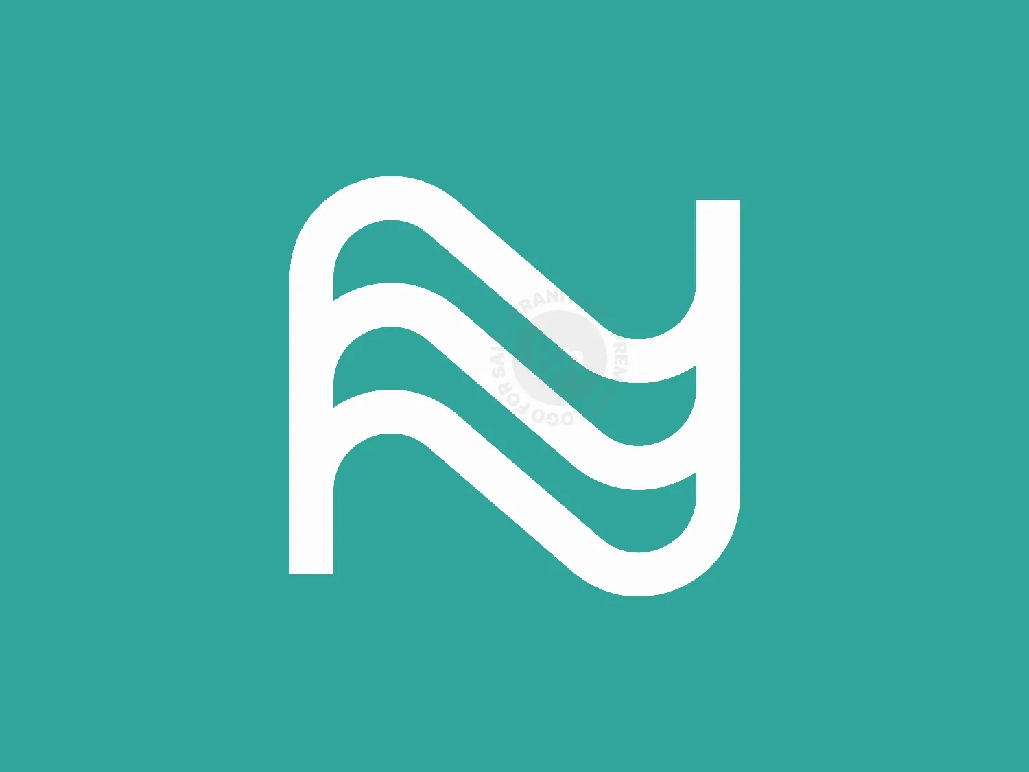 Abstract N Lettermark Wave Logo For Modern Brand