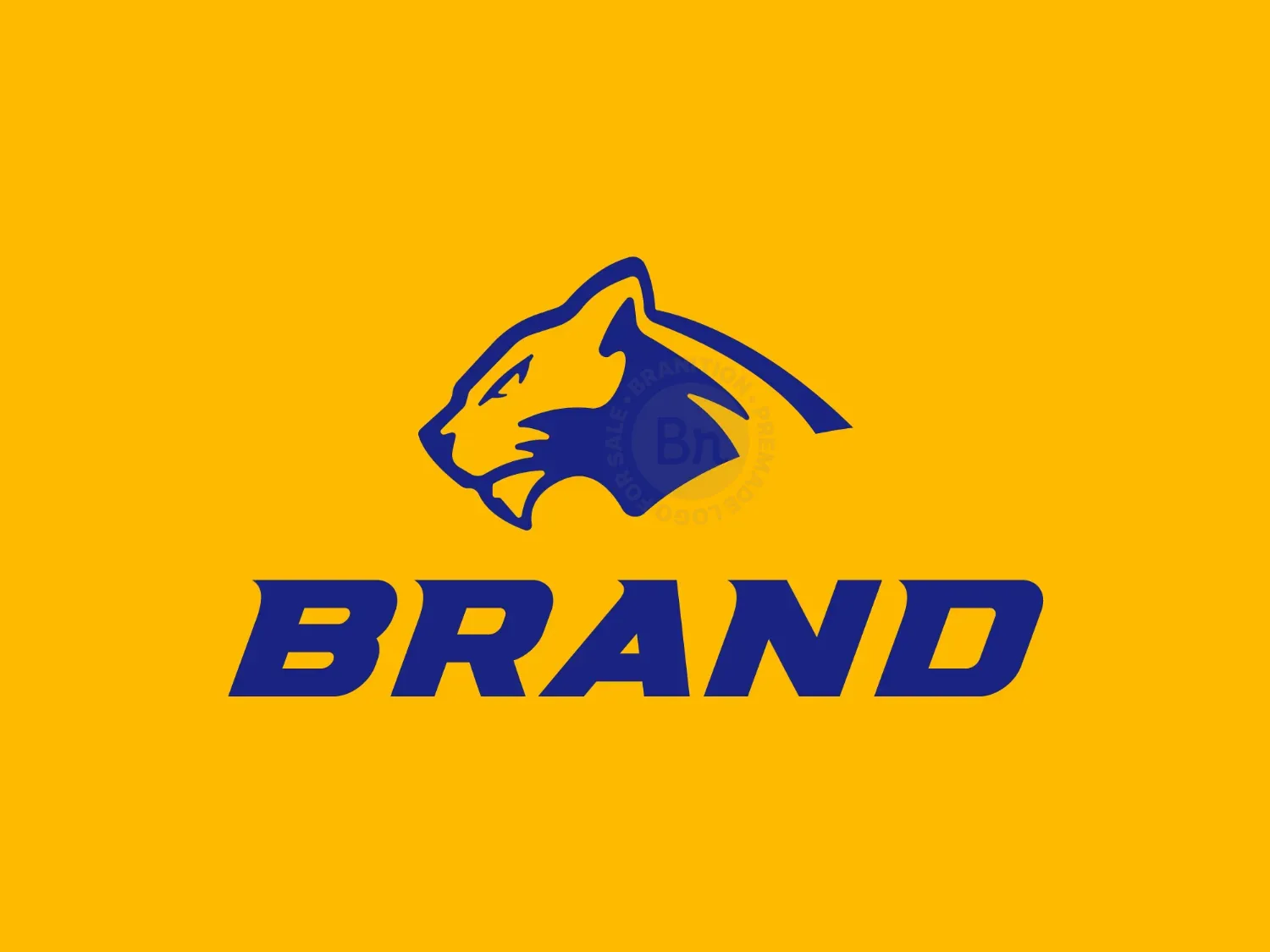 Aggressive Blue Panther Logo