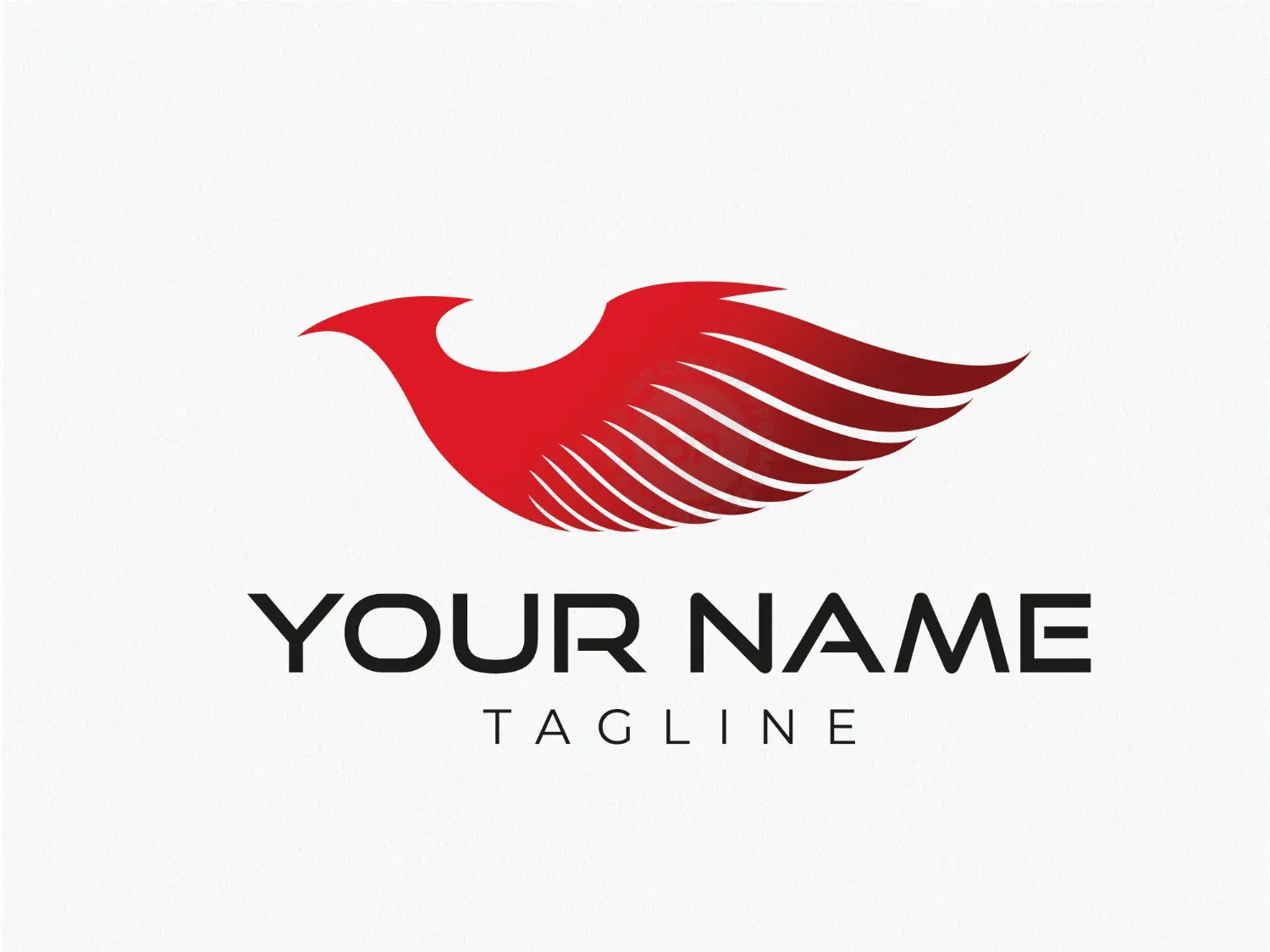 Powerful Red Bird Logo