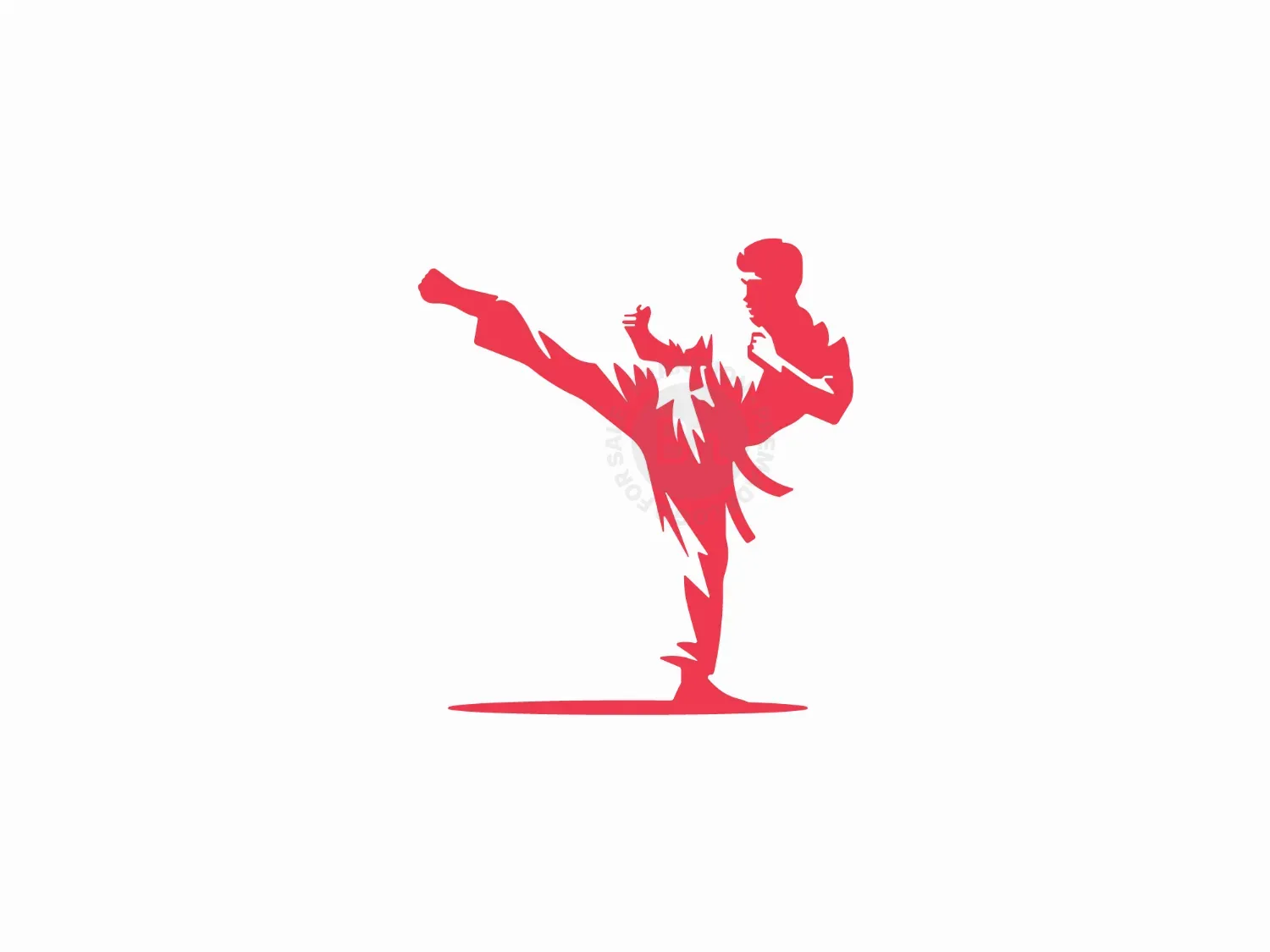 Martial Arts High-kick Logo