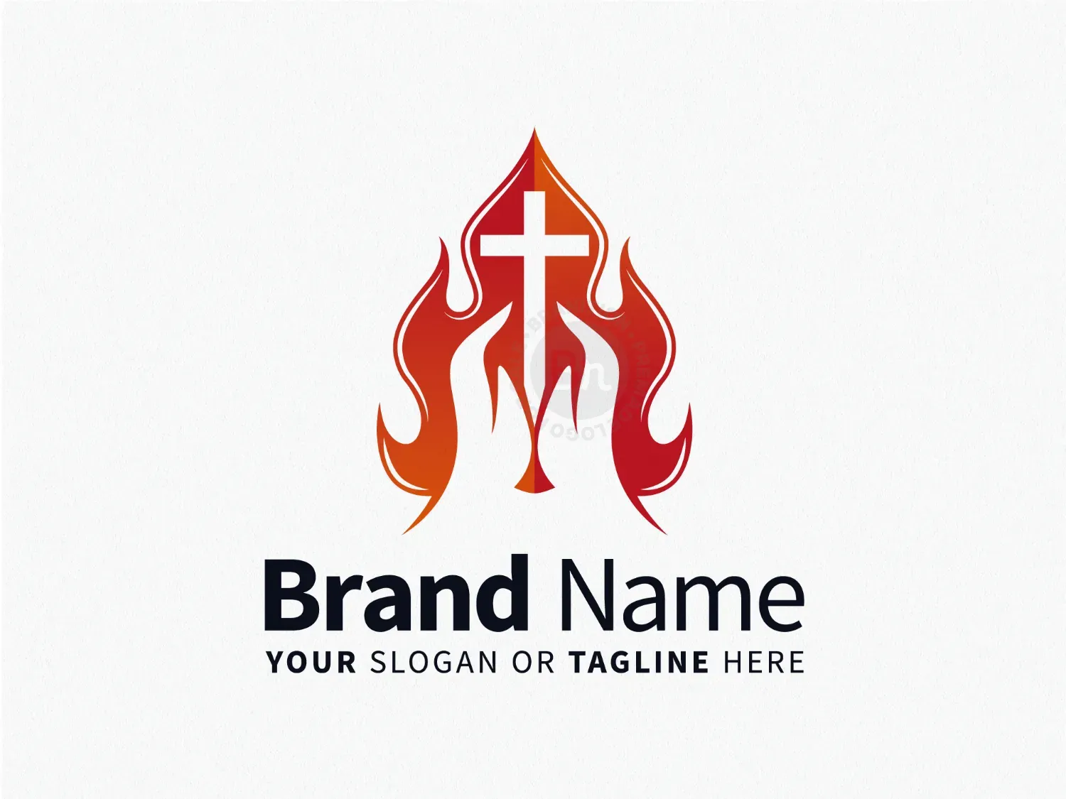 Praying Hands Fire Churh Logo