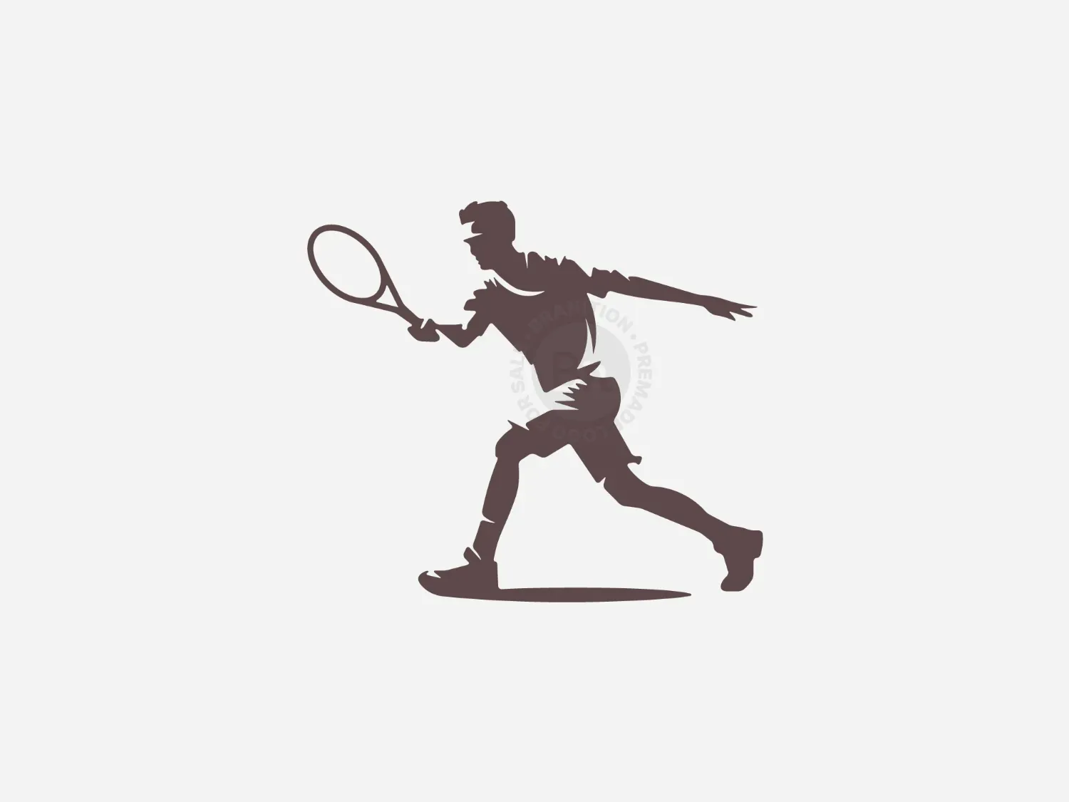 Tennis Player Sports Logo