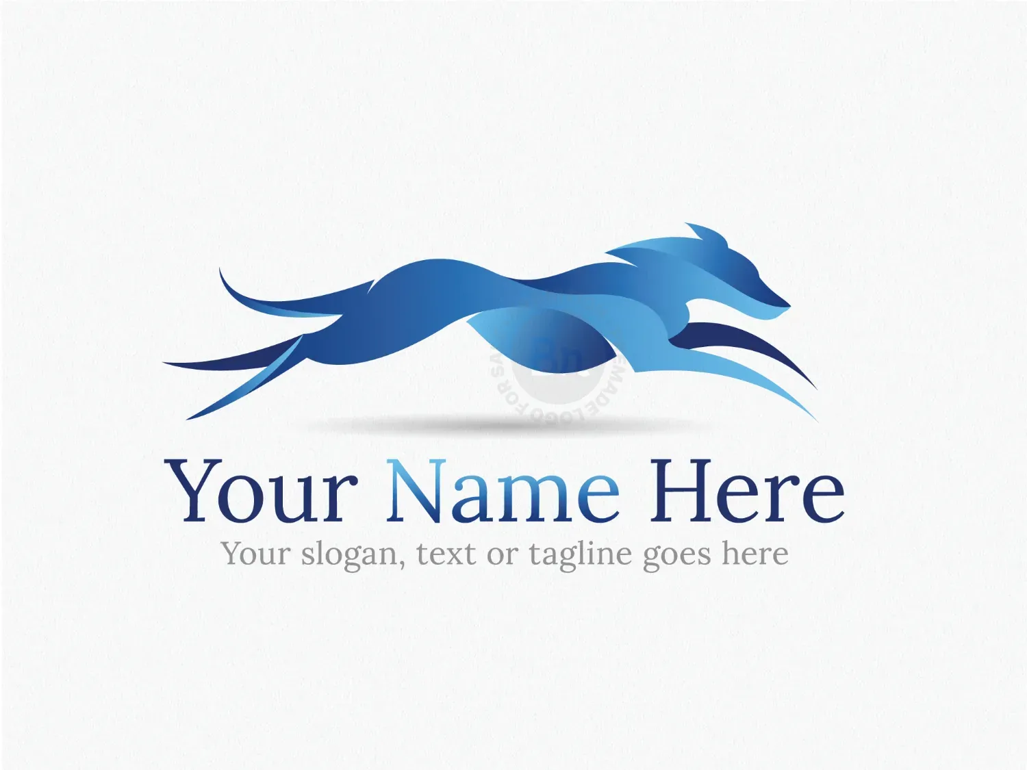 Running Blue Dog Logo