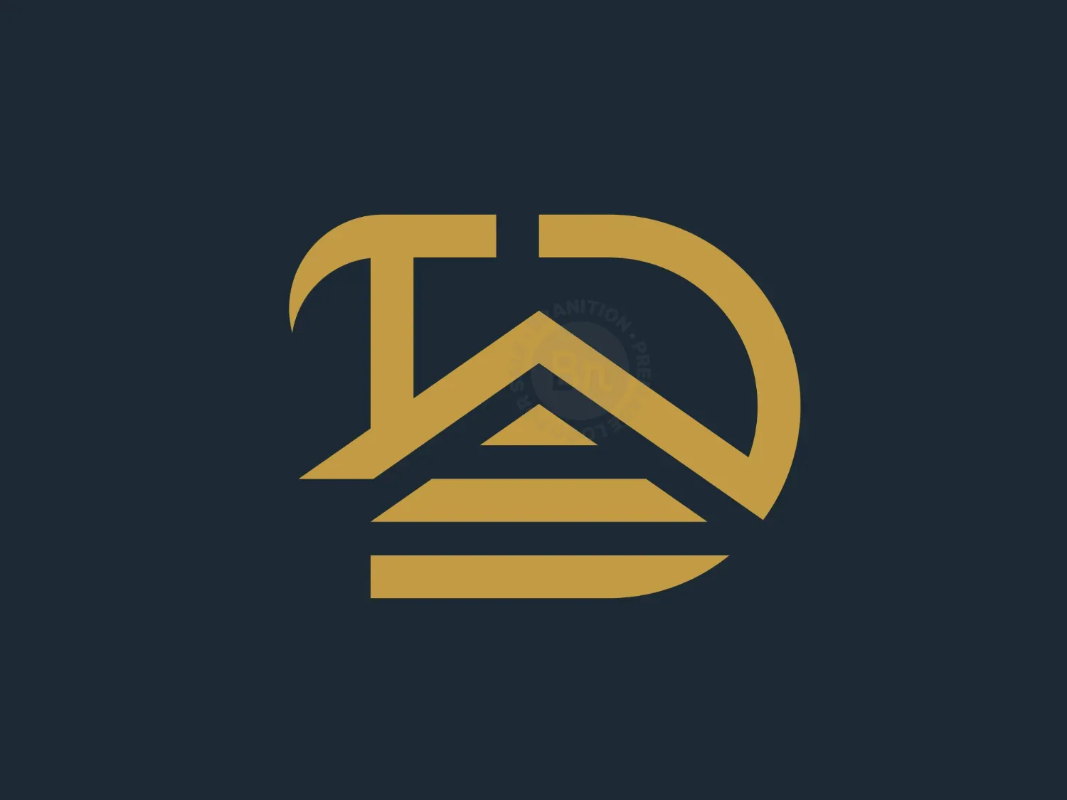 Letter D Home Construction Logo