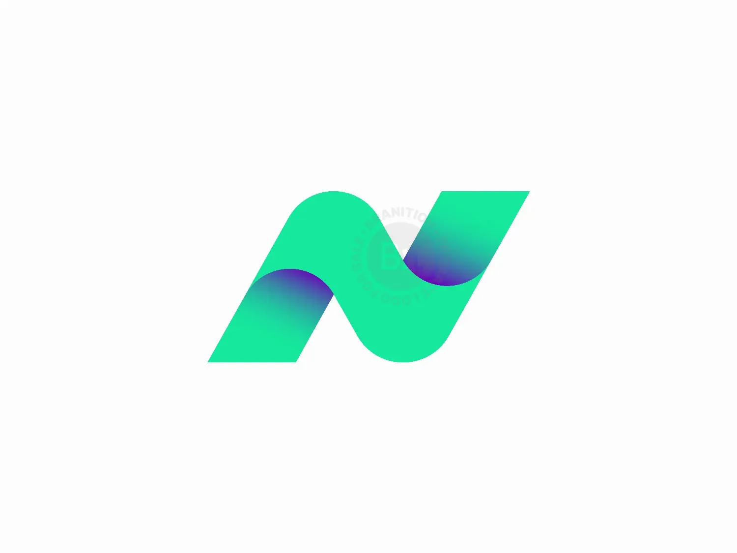 Modern Wave N Logo Mark