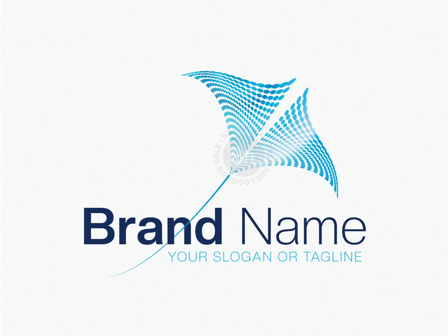 Abstract Manta Ray Logo