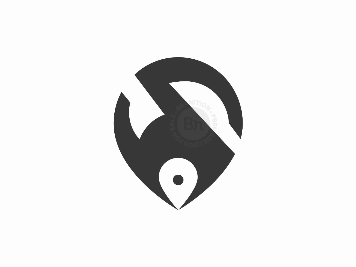 Letter S Point Location Logo