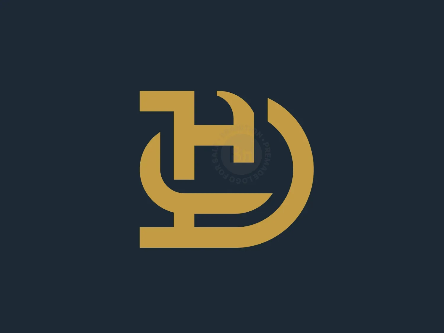 Letter D Hammer Construction Logo