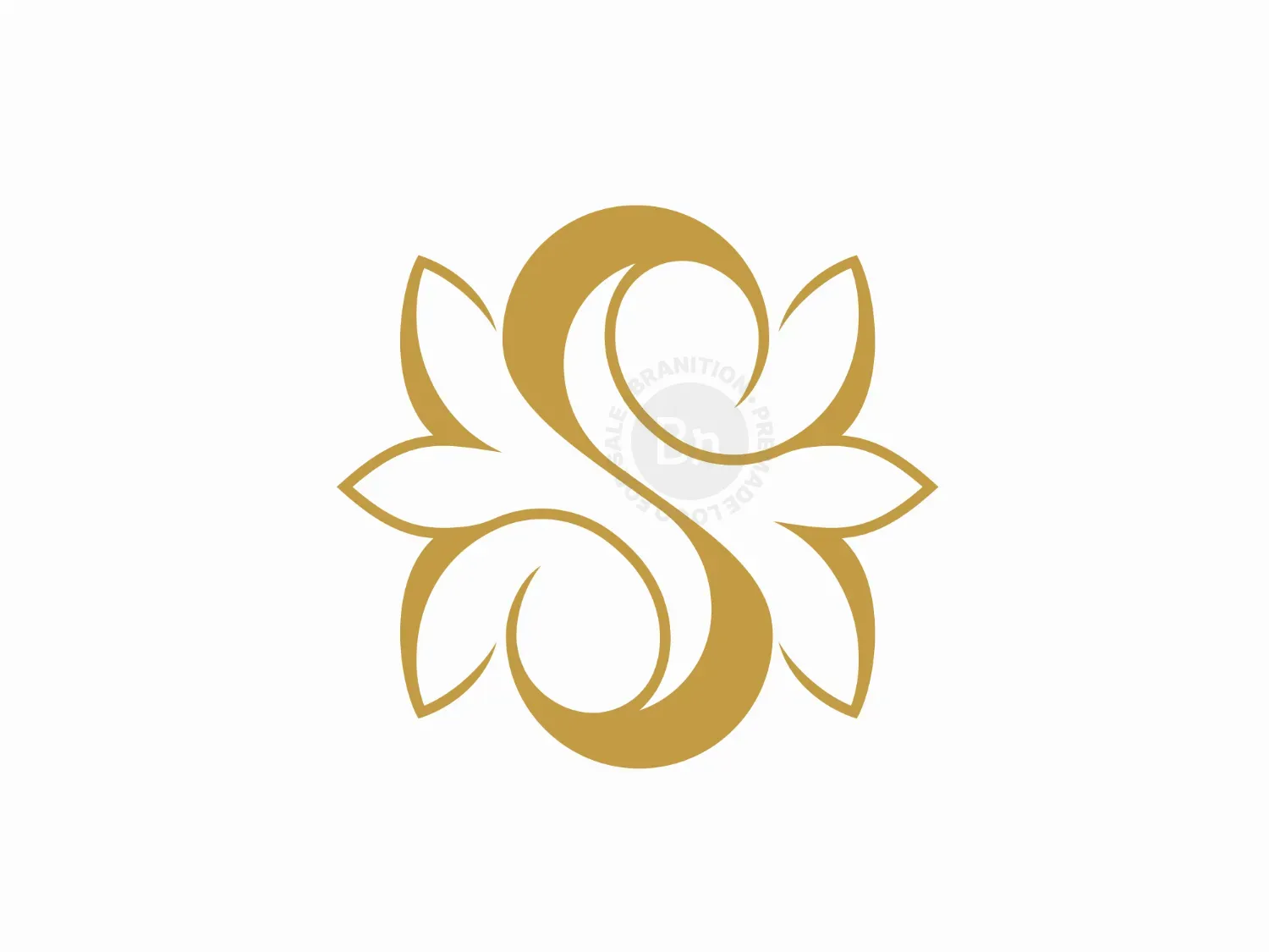 Letter S Flower Spa Logo