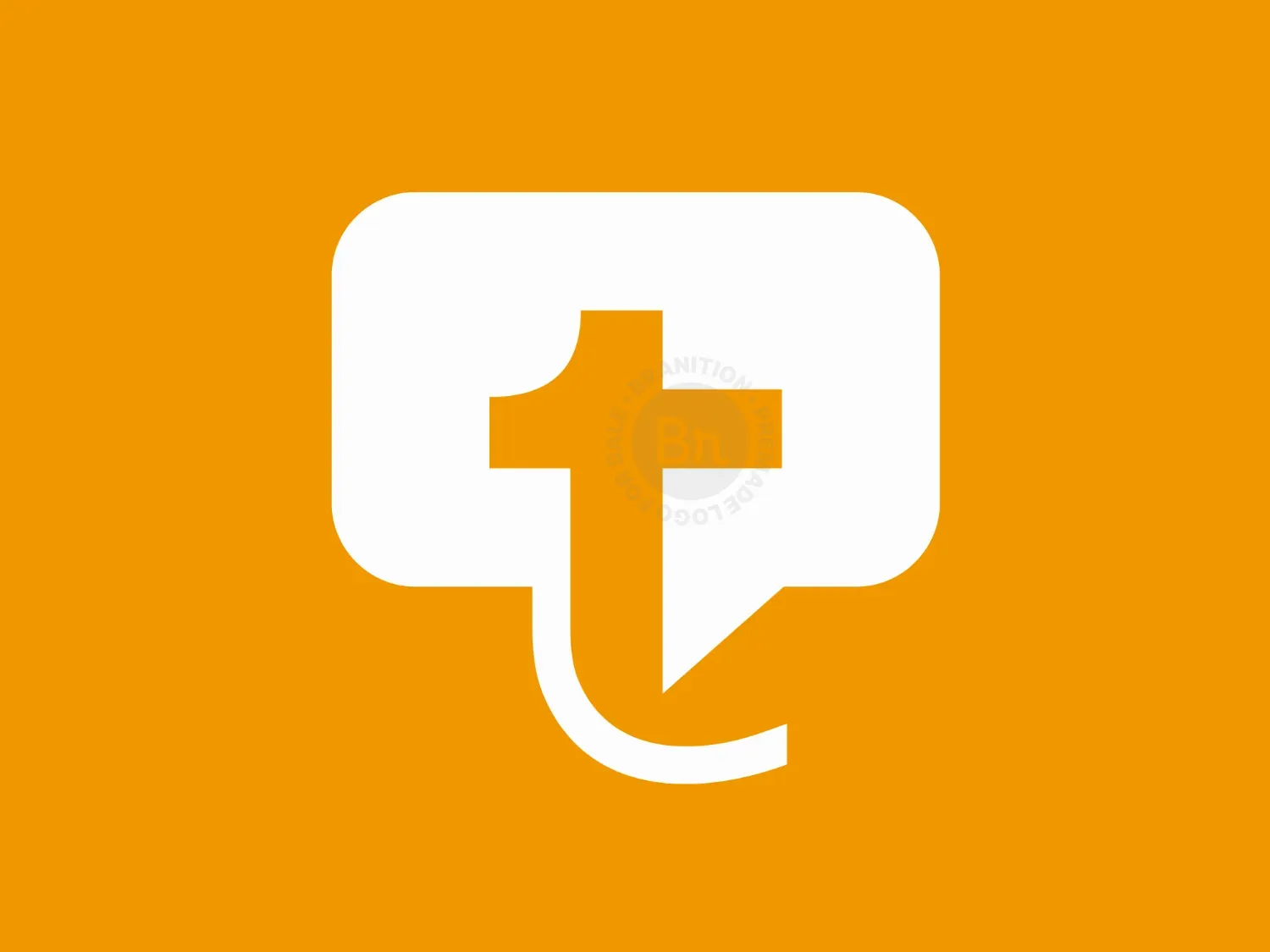 Letter T Bubble Chat Talk Logo