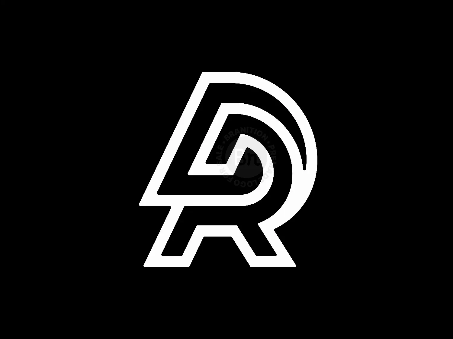 Letter DR Initial RD Isometric Line Monogram Logo