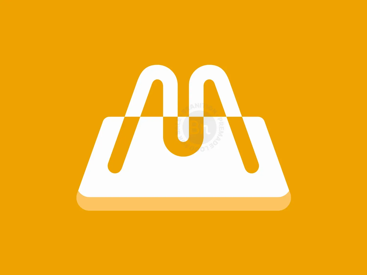 Letter M Shopping Bag Logo
