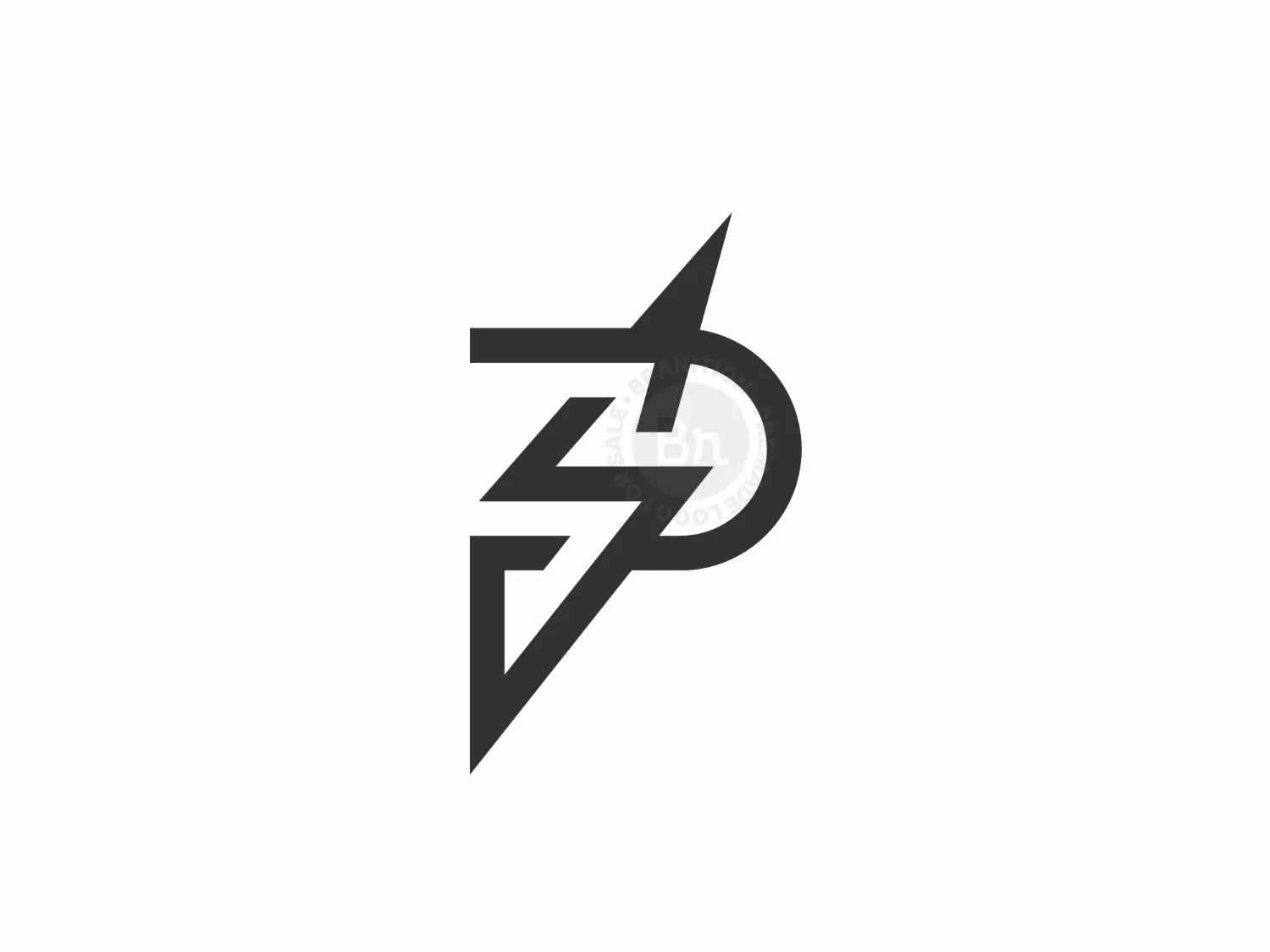 Letter D Lightbolt Logo