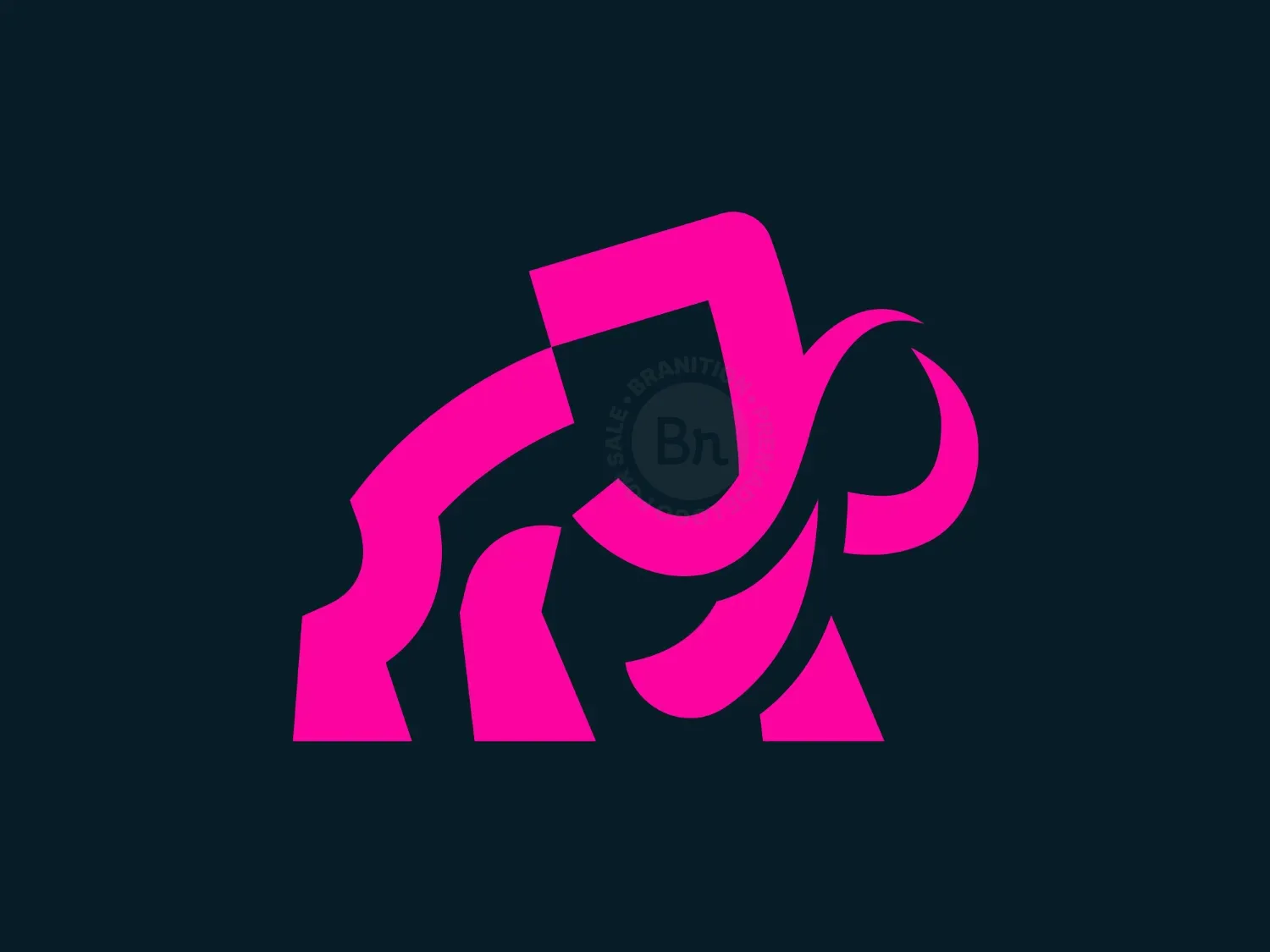 Abstract Geometric Mammoth Logo