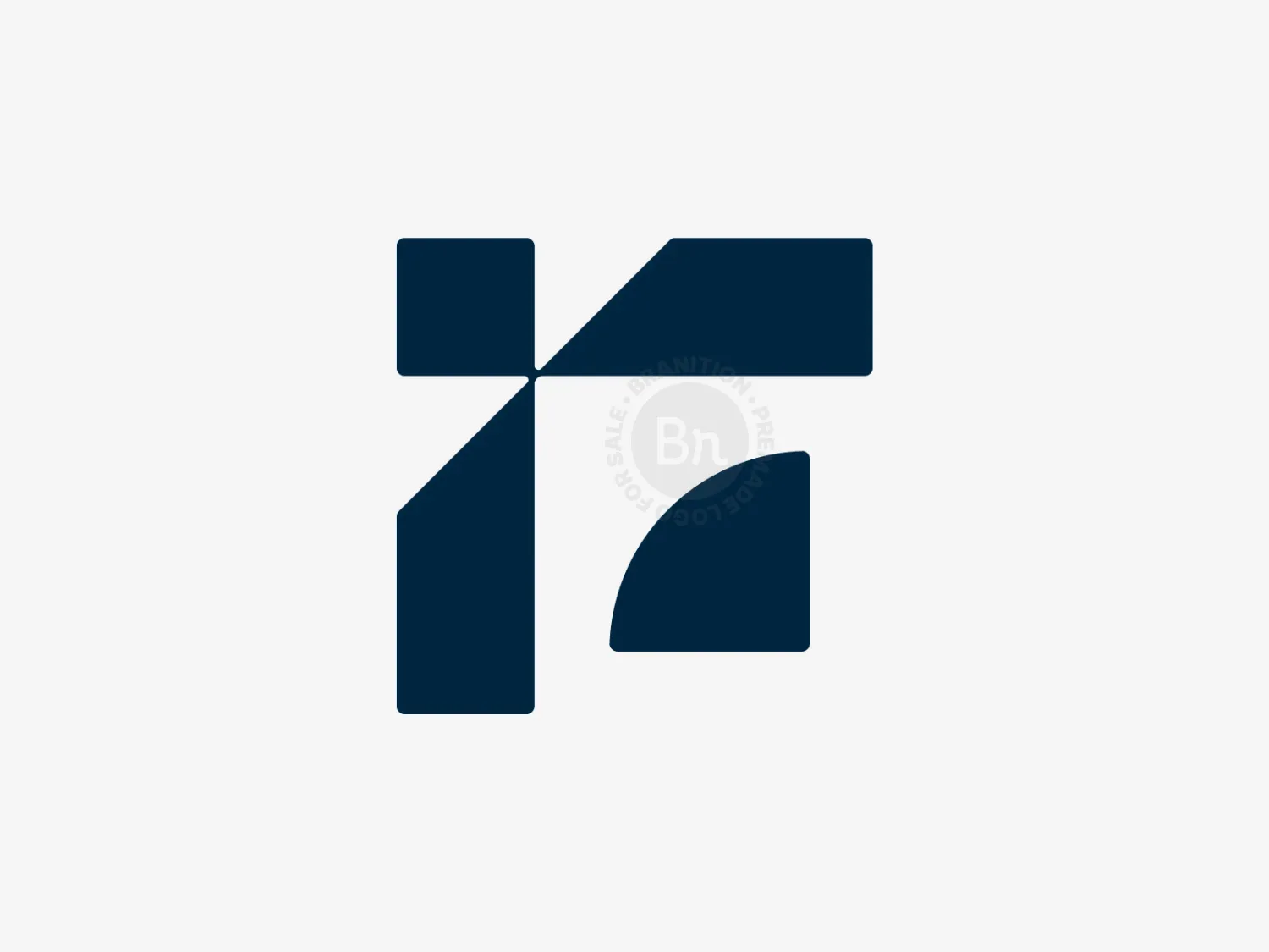 Geometric Letter F Monogram Design // For Sale