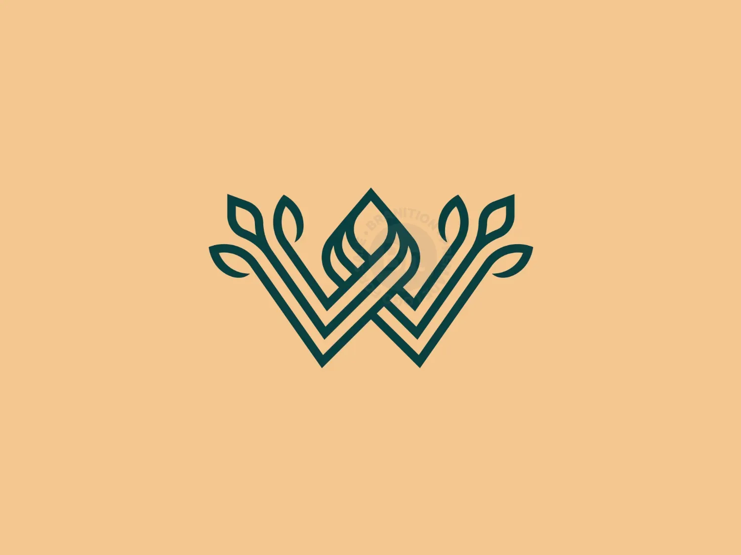 Luxury Letter W Healthy Leaf Logo