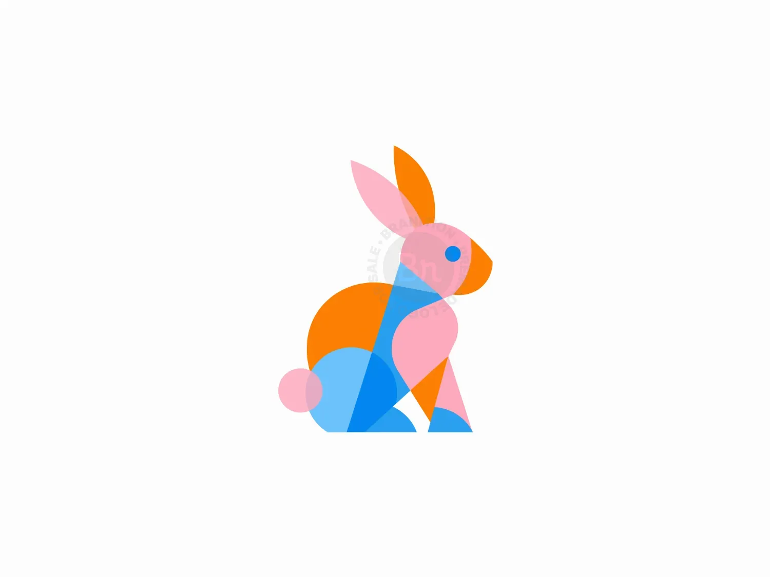 Geometric Colorful Rabbit Logo