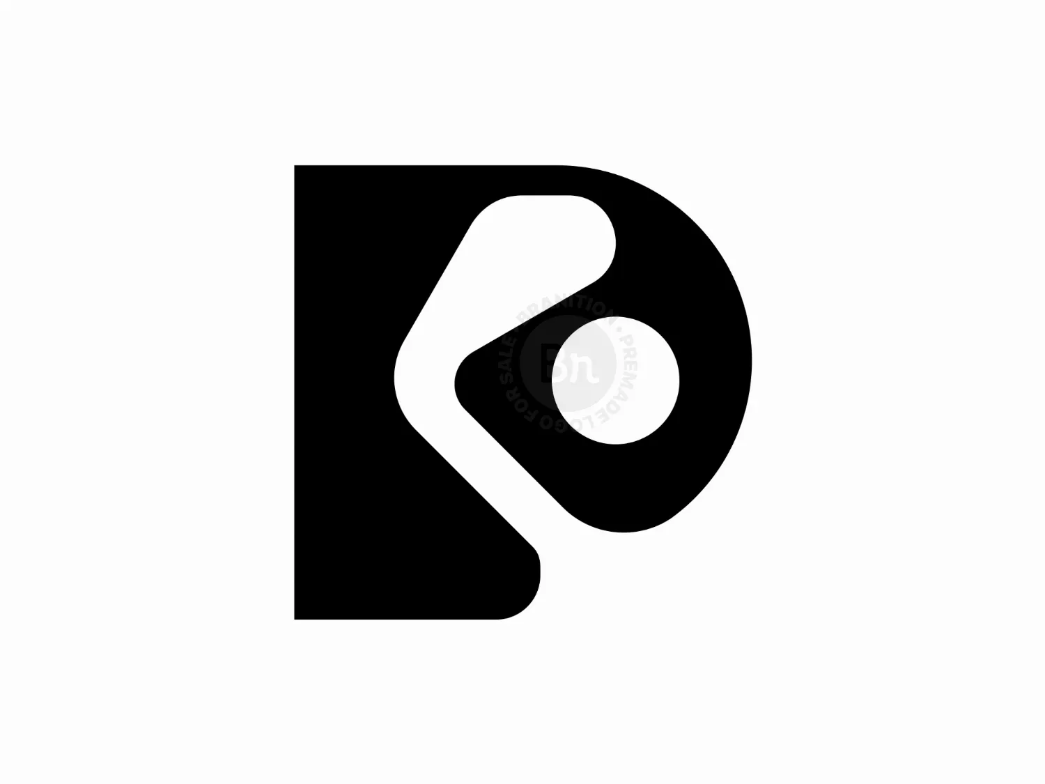 Minimalist Golf Letter P Logo