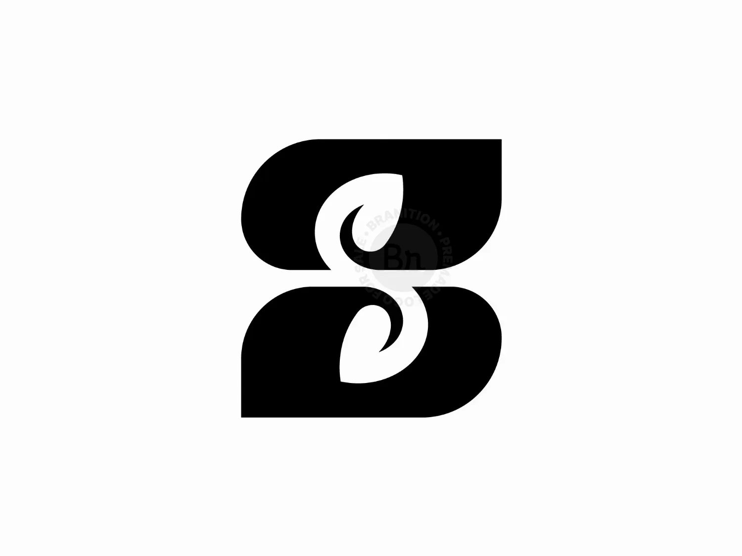 Abstract Letter S Symbol Leaf Logo