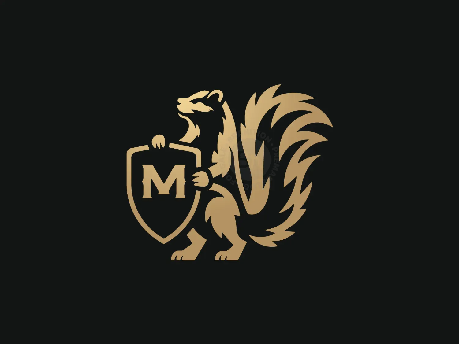 Golden Skunk Shield Logo