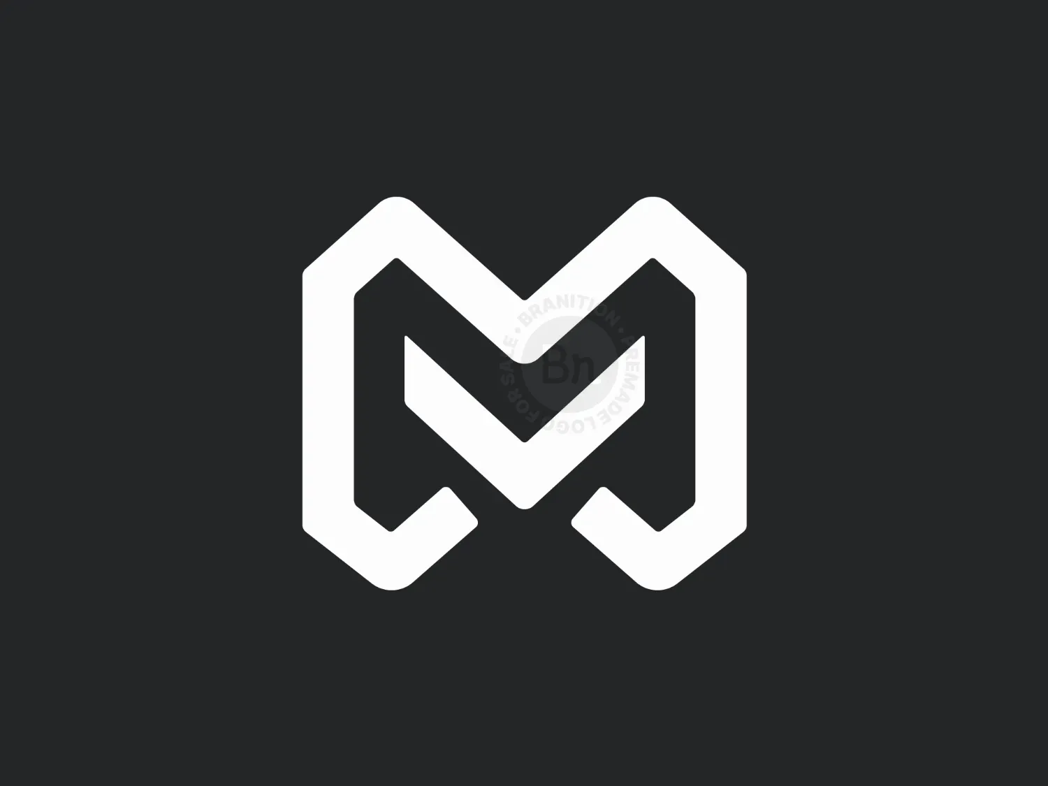 Modern Minimalist M Symbol Logo