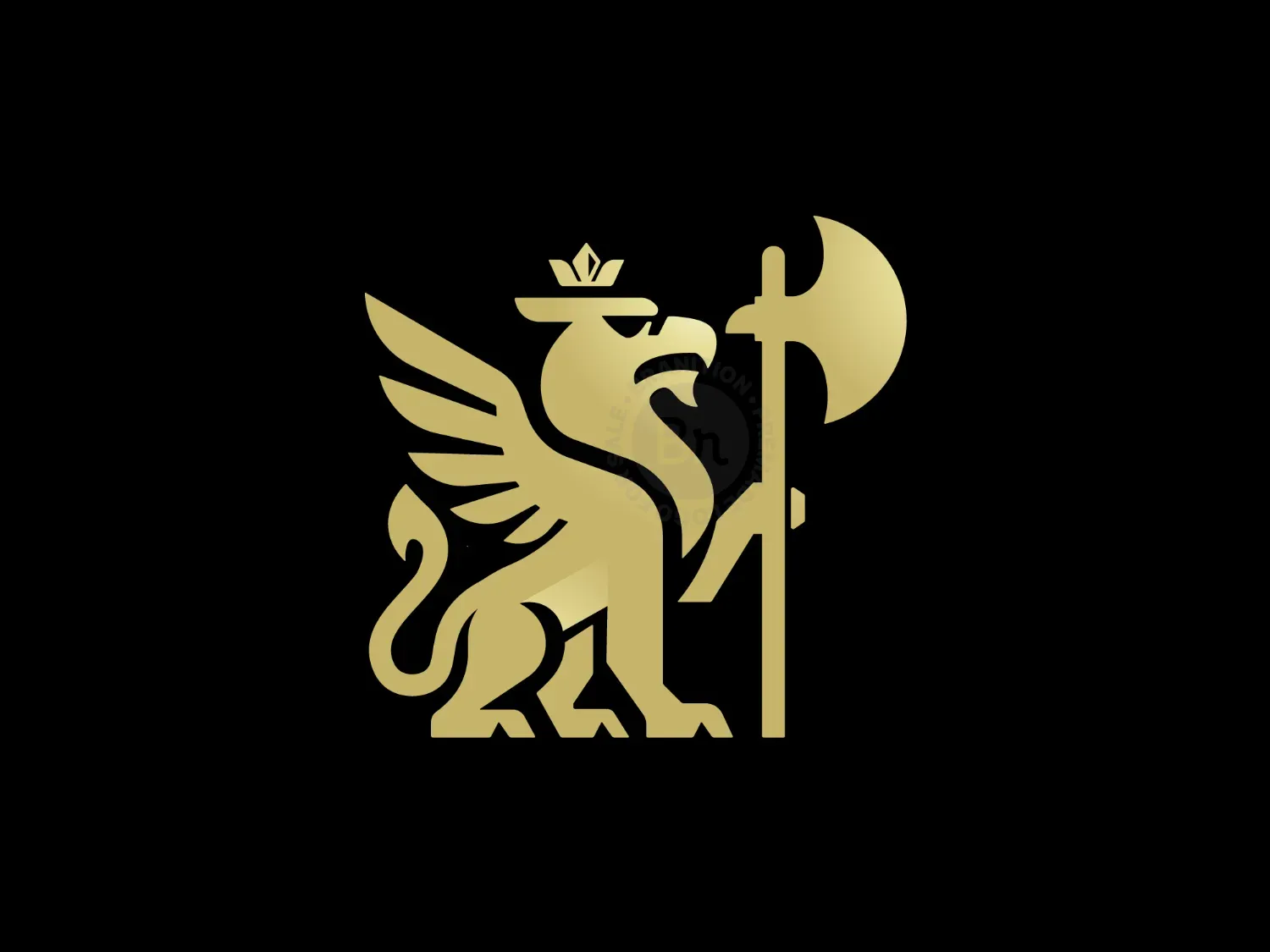 Golden Griffin Axe Logo