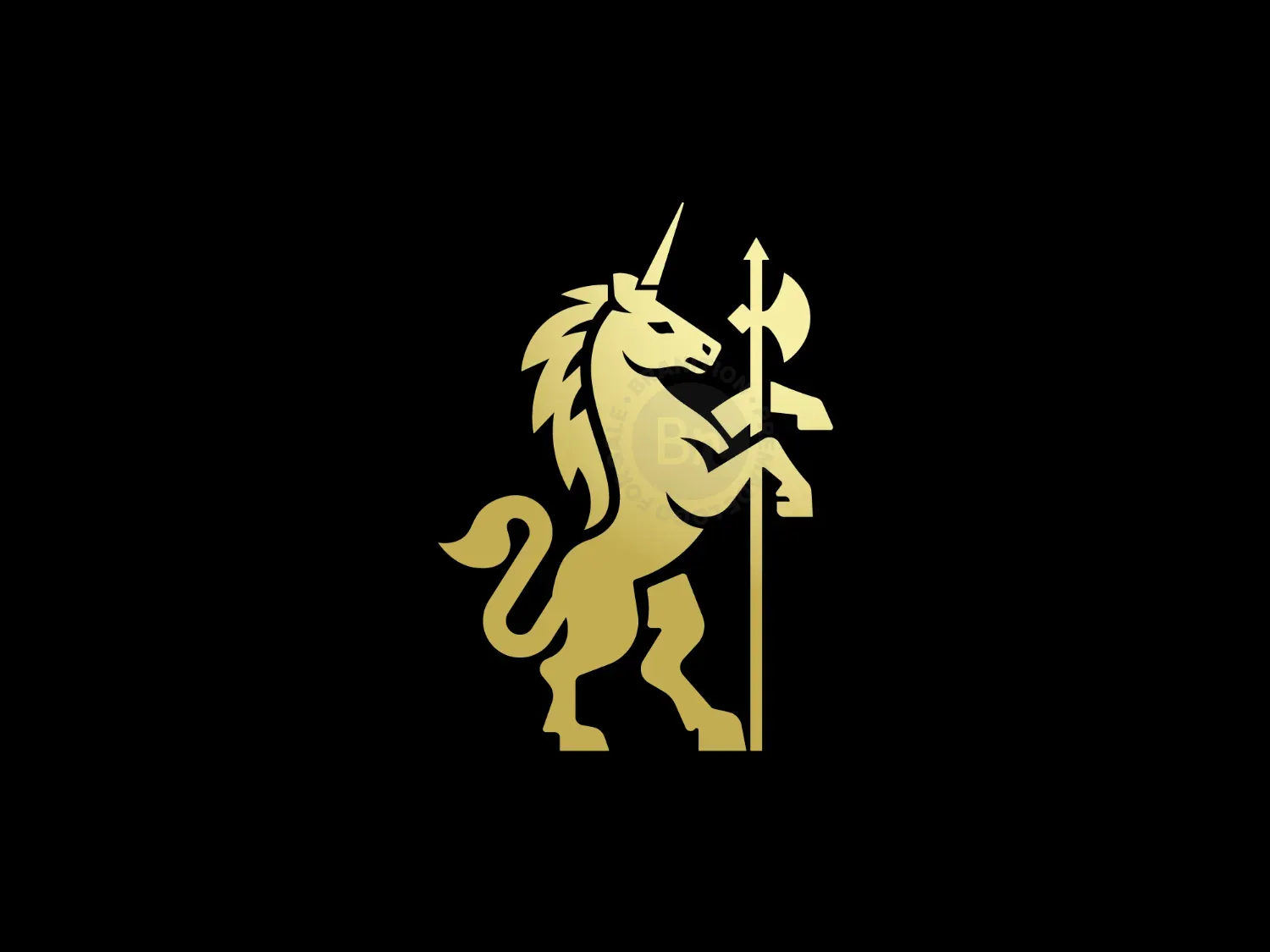 Golden Unicorn Spear Logo
