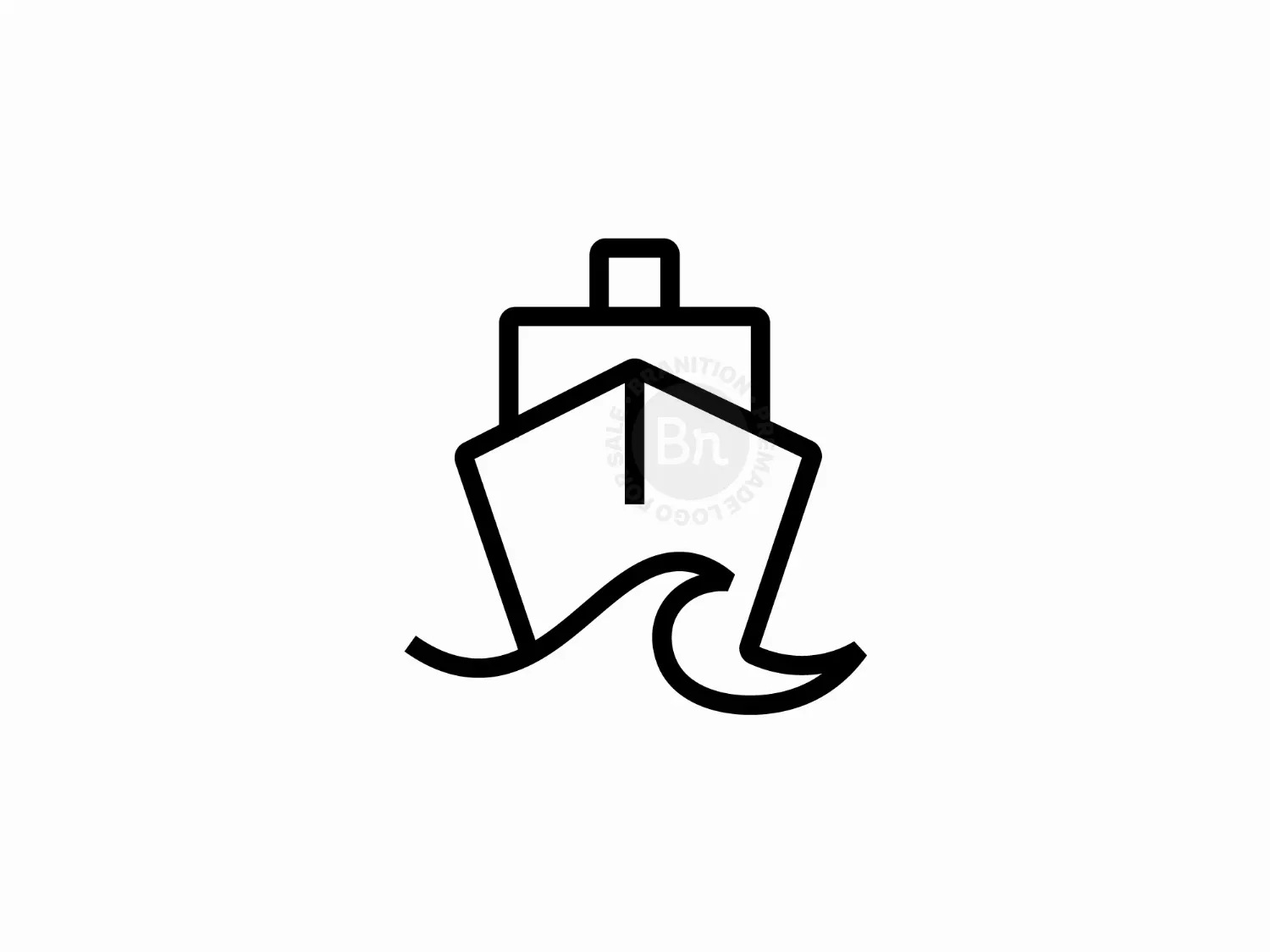 Minimalist Ship Outline Logo
