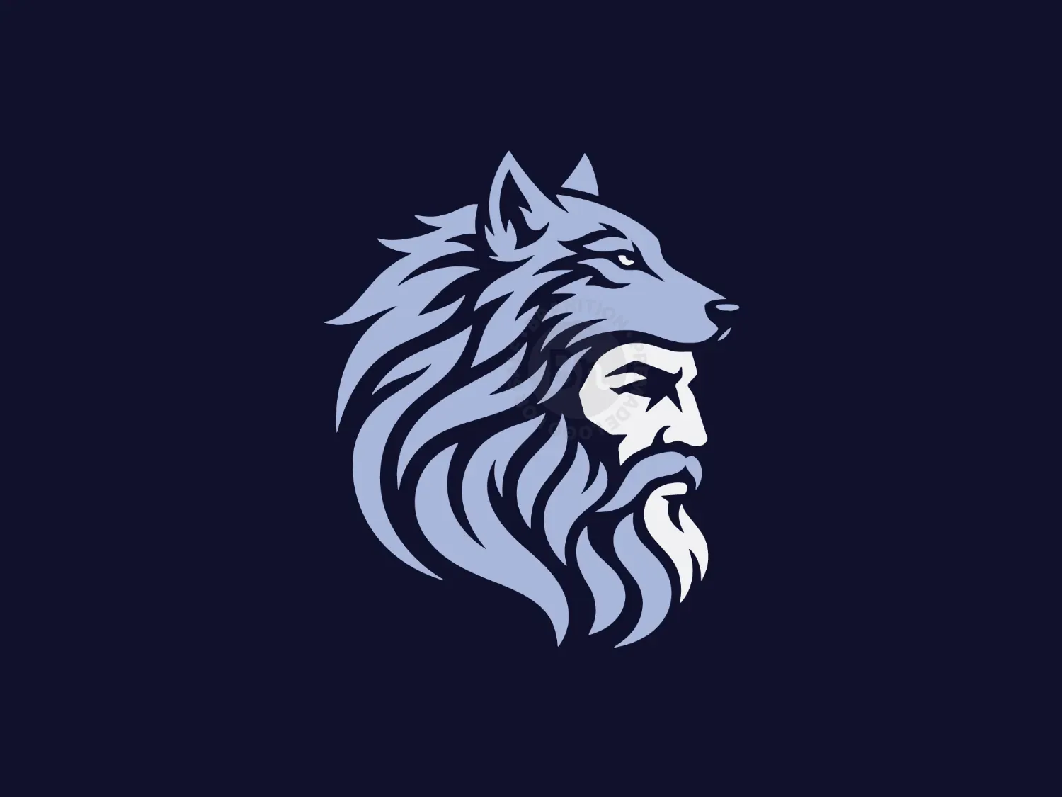 Modern Wolf Warrior Logo