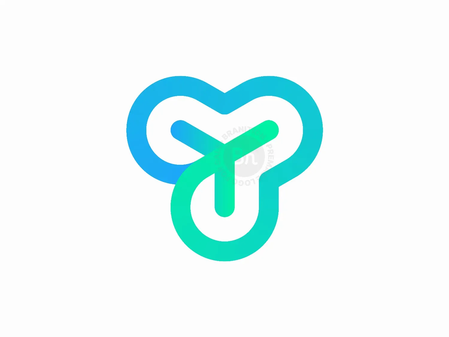 Heart Loop Connection And Plane Symbol